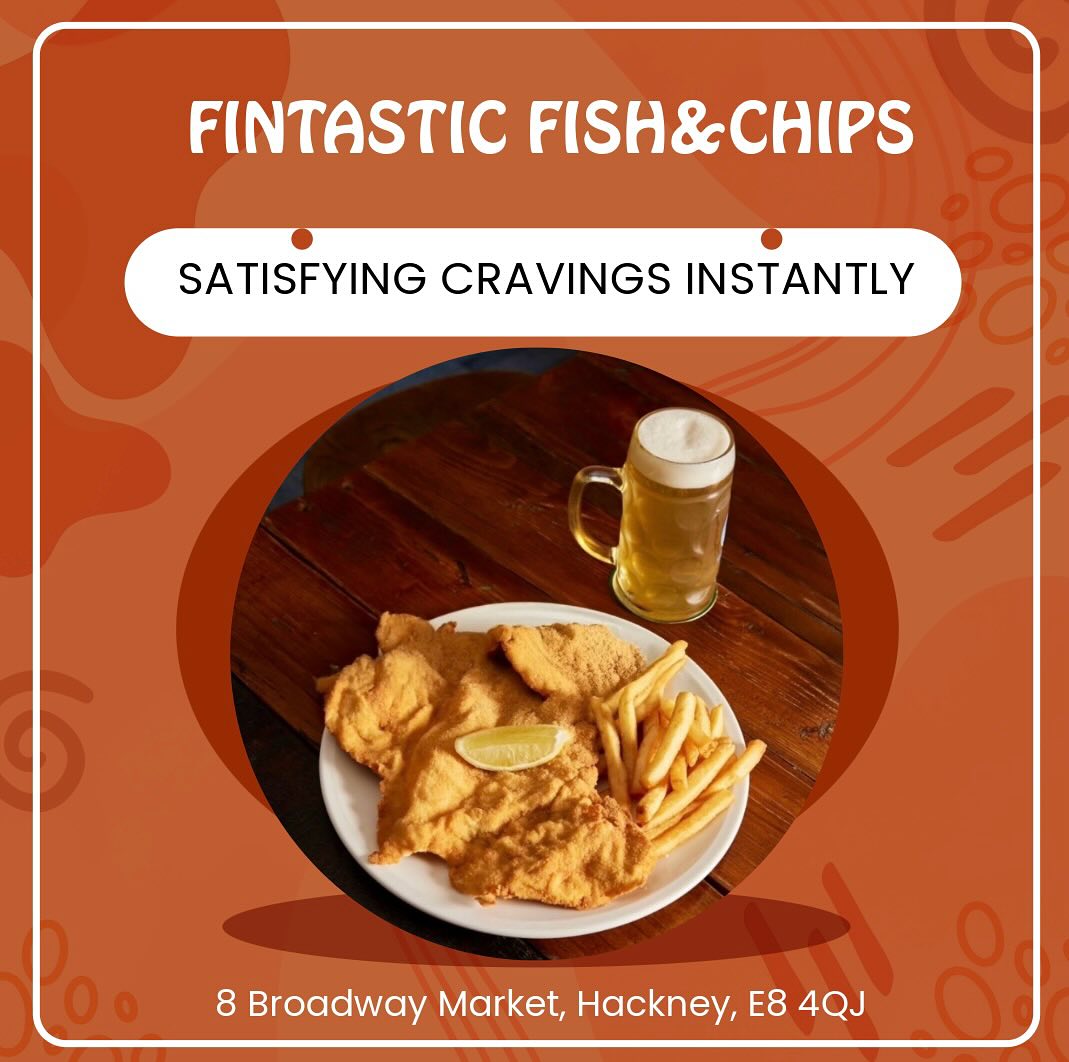 Sunday vibes at Fintastic! ☀️🍻
Our crispy, golden XL Schnitzel paired with an ice-cold beer is the perfect way to soak up the sunshine this Sunday. Swing by, grab a seat, and enjoy the best of both worlds in the heart of Hackney!
#FintasticHackney #SchnitzelAndBeer #SundayFeast #BroadwayMarketEats