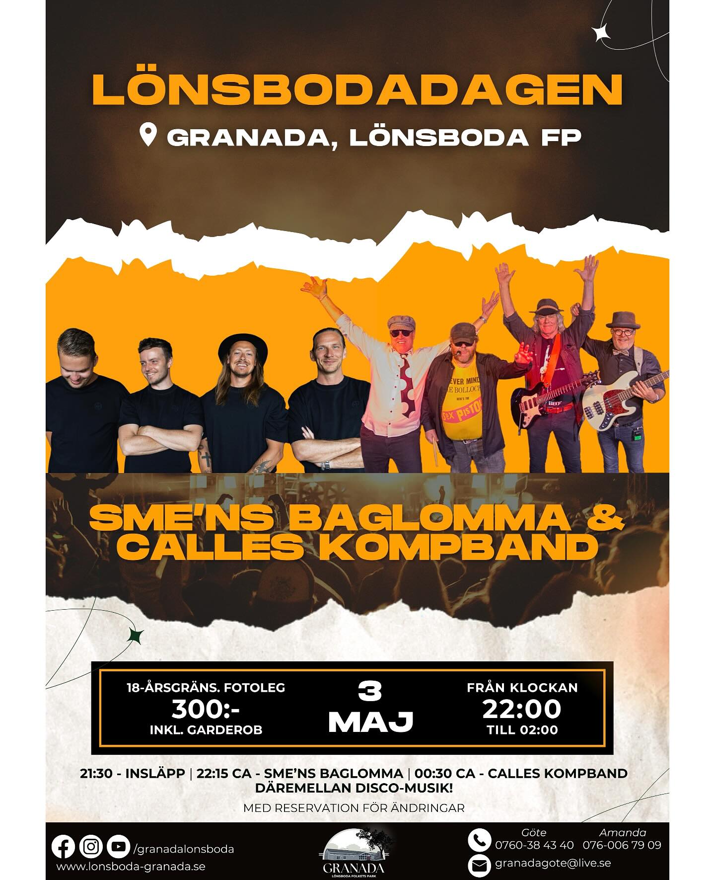 🔥TÄVLING!🔥
Vinn fribiljett till Granada, 3/5.
Vi lottar ut fyra biljetter & drar fyra vinnare! 😍
• Gilla/följ oss på Instagram & Facebook
• Gilla & dela detta inlägg i din händelse
• Kommentera/tagga två personer i detta inlägg
Öka chanserna genom att tävla på Facebook också!
Vinnarna dras 1/5!
Lycka till! 🫶🏼
#granadalönsboda #folketspark #lönsboda #lönsbodadagen #smensbaglomma #calleskompband