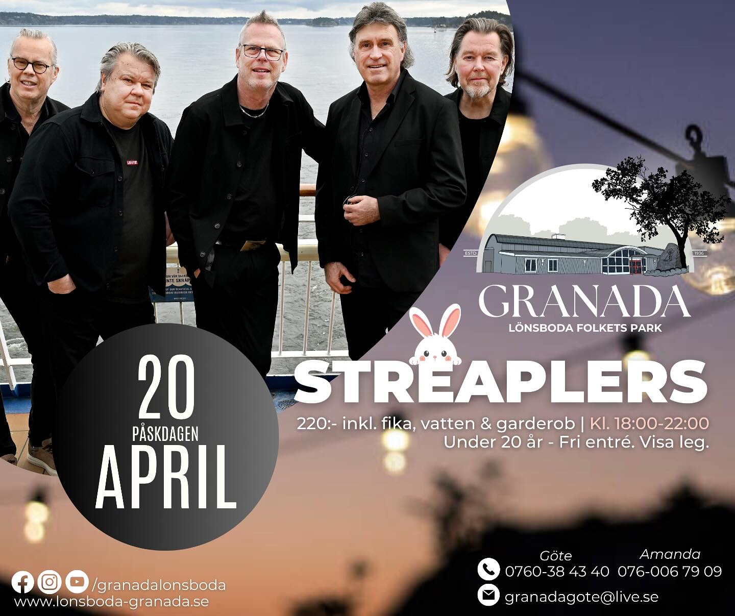 Vi är så laddade inför en söndagsdans med inga mindre än självaste Streaplers!
Välkomna att fira påskdagen tillsammans med oss! 🐣 Kl. 18:00-22:00 🫶🏼
#granadalönsboda #folketspark #lönsboda #streaplers