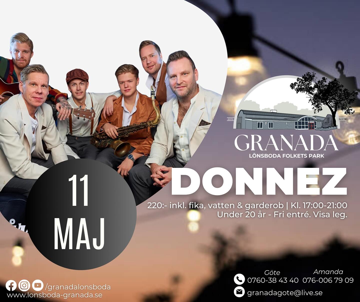 Säsongsavslutning, nu på söndag! 🤠
Vi hälsar er varmt välkomna till sista söndagsdansen för den här säsongen och det gör vi med inga mindre än Donnez!
Vi ses 💛
#granadalönsboda #folketspark #lönsboda #söndagsdans #donnez