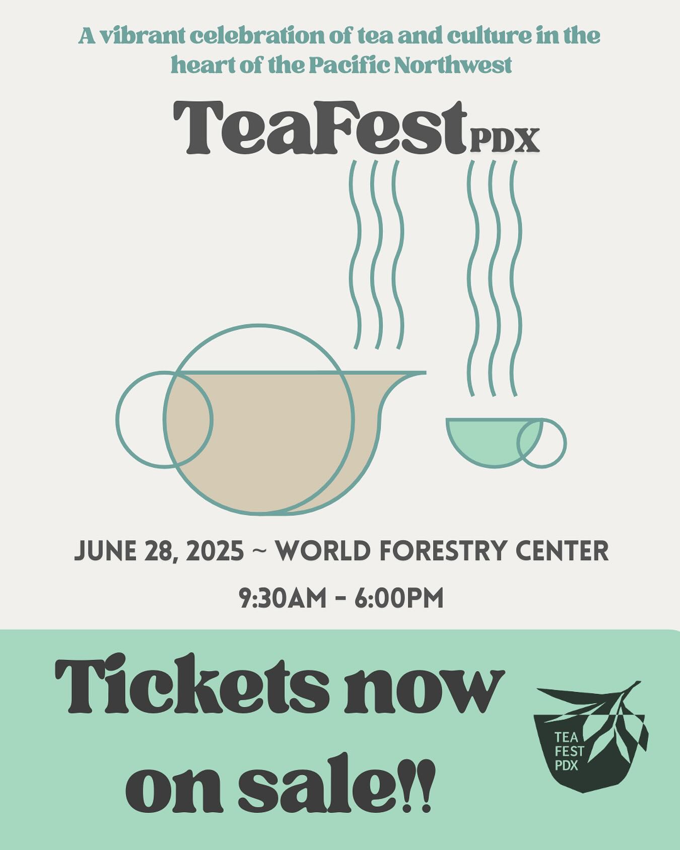 Tickets are officially on sale for 2025 TeaFest PDX! Head to the link in our bio to buy yours! ✨🙌🏼🫖🍵
•
Can’t wait to see you!
•
#teafestpdx #pdx #portland #portlandevents #pnw #tea #teaculture #tealovers #teatime #tealife #drinktea #community #festival #ticketsonsale