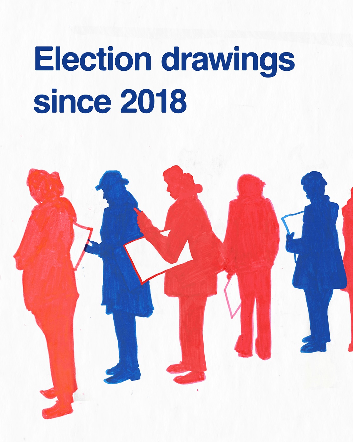 Go vote, people! 🗳️Here are some sketches I’ve made over the years from the booths. #nyc #vote #illustration #reportageillustration