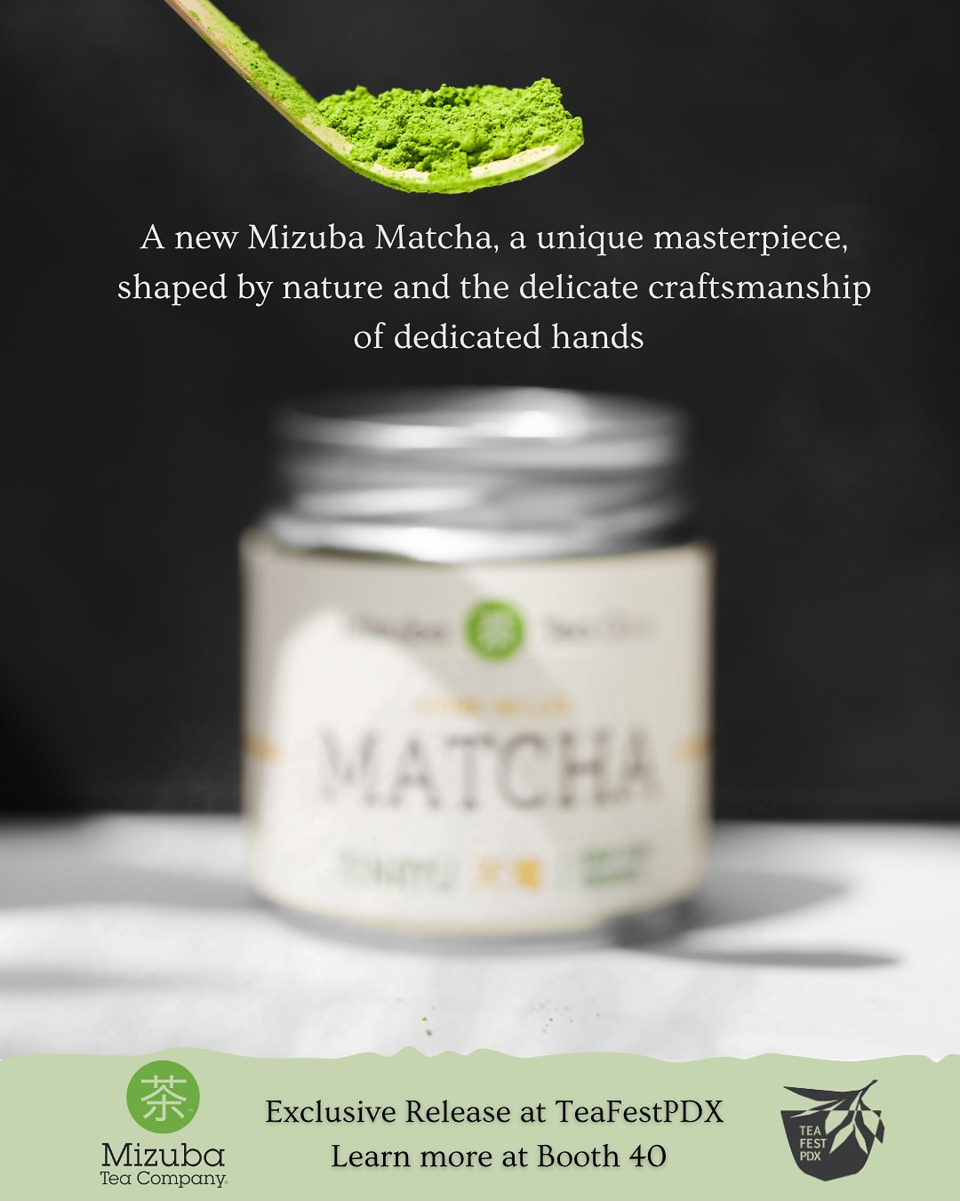 Exciting news: @mizubateaco will be premiering a beautiful exclusive matcha from the mist-covered, mountainous tea farms in Hamamatsu, Shizuoka this Saturday at TeaFestPDX.
•
Be one of the first to experience this masterpiece shaped by nature and the delicate craftsmanship of dedicated hands.
•
#mizuba #teafestpdx #matcha #tea #portland #japan #pdx #teacommunity