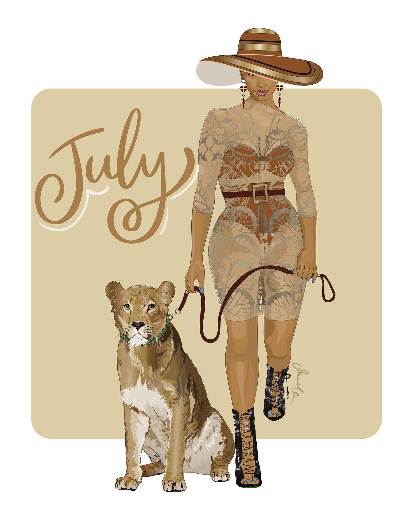 ☄️Bringing the fem feline fierceness to a new month.
Release your inner lioness. Tap into your powerful, fearless side, pursue your goals, conquer challenges and live life to the fullest.
And all this inspiration cause it’s hella hot in my yard 🥵🫠 but I’m not complaining 😅
What inspires your inner monologue? 💭🤔
Happy July everyone! ☀️
#newmonth #summermadness #ionnamariedesigns #theebonyartist #blackownedcreative #artthatconnects