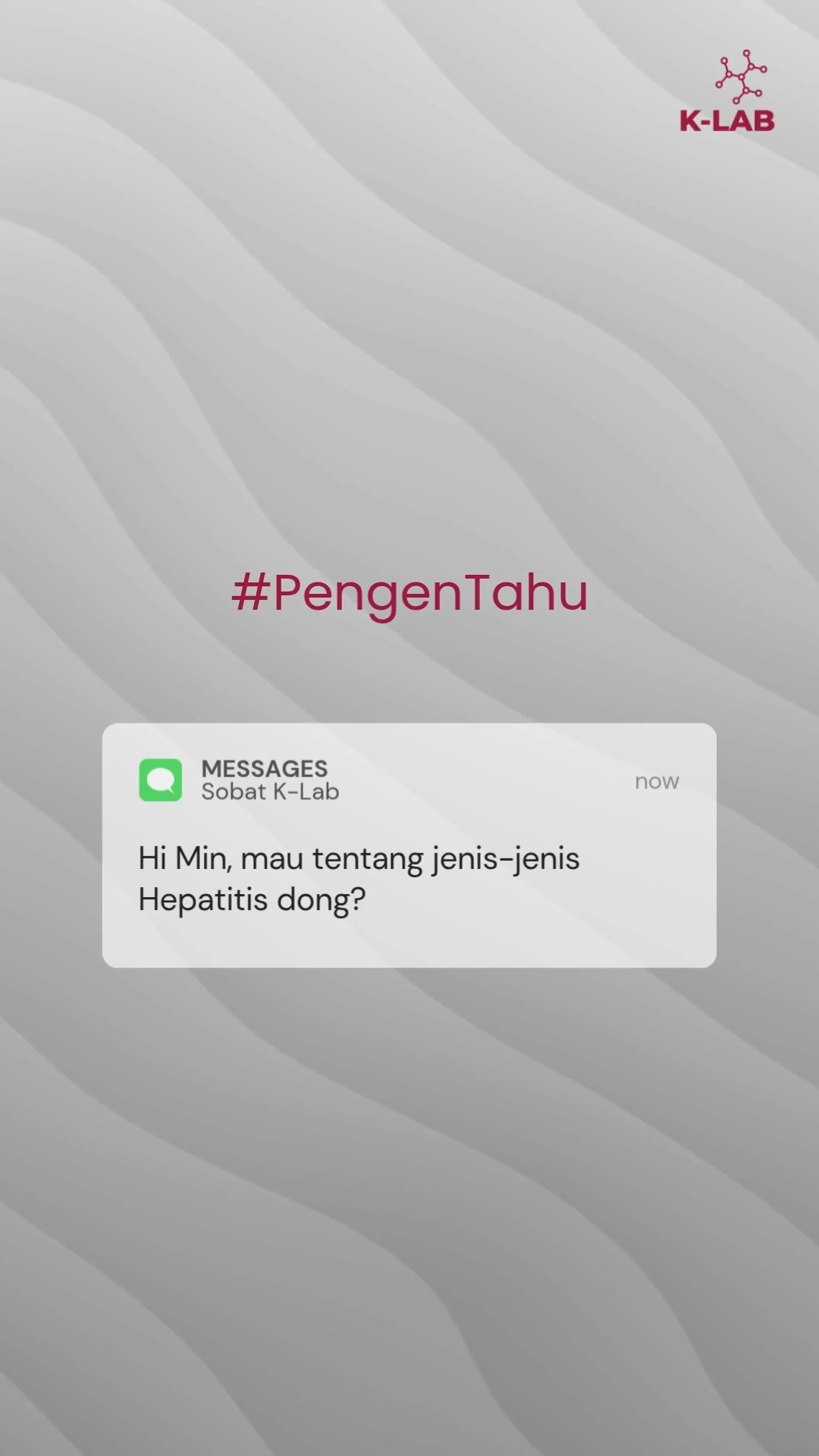 👉 Ngomongin Hepatitis, Yuk!
Ternyata hepatitis itu bukan cuma satu jenis, lho! Ada Hepatitis A, B, C, D, sampai E, beda penyebab, beda cara penularan, beda juga penanganannya ✍
📲 Yuk tonton video lengkapnya biar makin paham dan bisa jaga diri dan orang tersayang 💚
#Hepatitis #Kesehatan