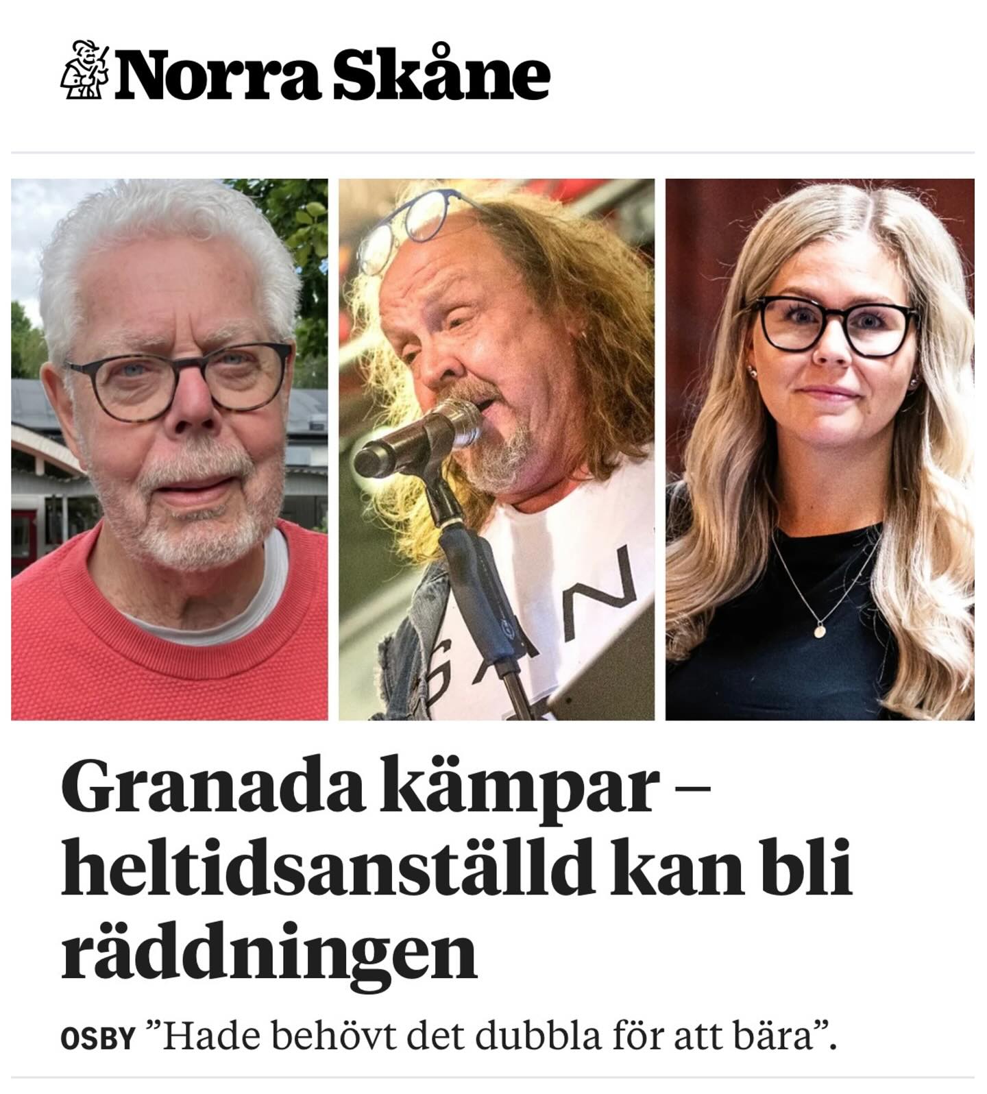 Dagens reportage i @norraskane finns nu att läsa på nätet! 📰🖤
#granadalönsboda #folketspark #lönsboda