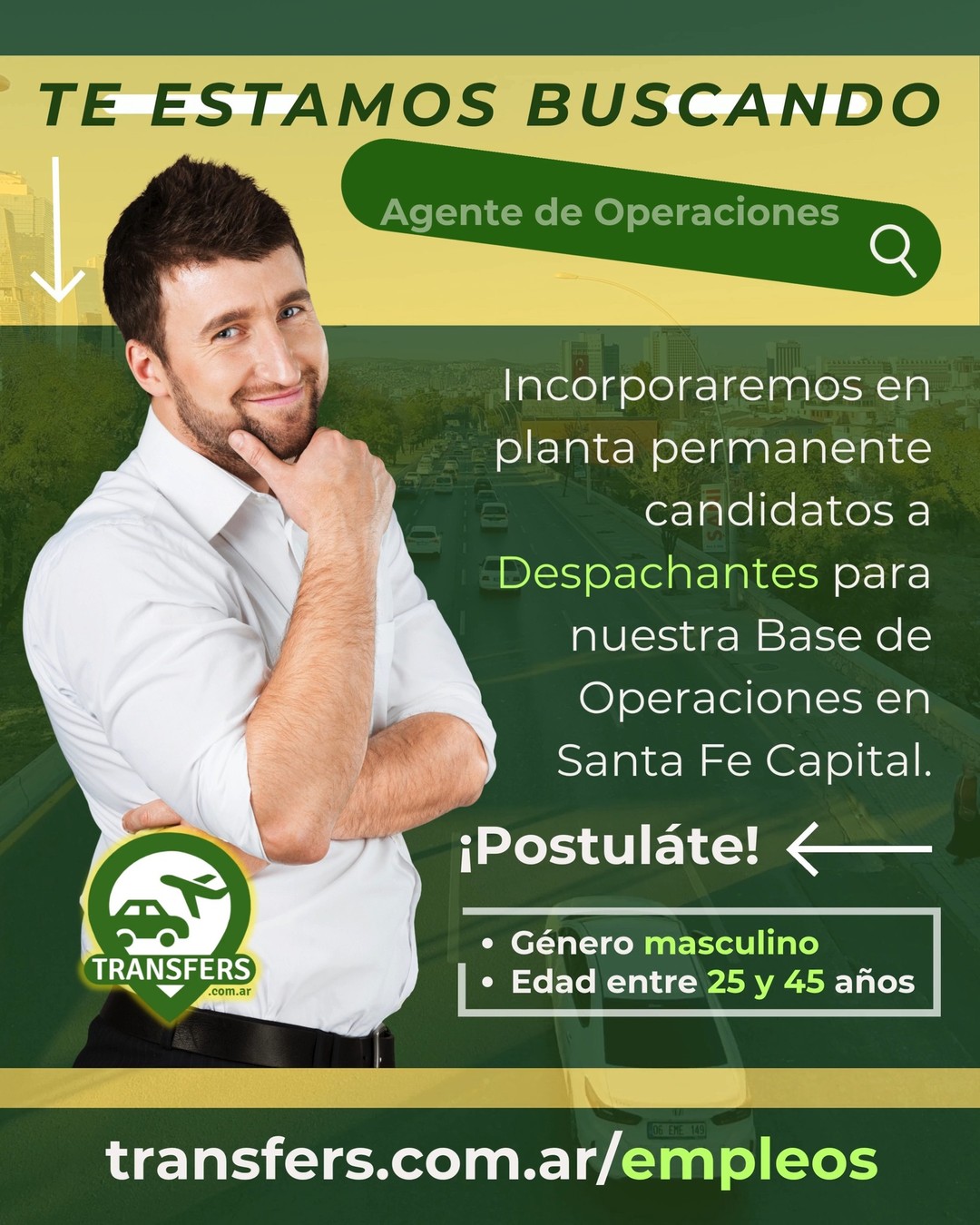 ¡Ampliamos nuestro Equipo en Santa Fe Capital! 💚 TRANSFERS busca candidatos para el puesto Agente de Operaciones en nuestra base de operaciones. 🙌 El Agente de Operaciones en TRANSFERS es responsable de coordinar y gestionar el flujo de viajes, garantizando una experiencia de transporte ágil, segura y eficiente para nuestros clientes. ✈ Este puesto es clave para el éxito operativo de nuestra empresa, asegurando que cada traslado sea gestionado con precisión y puntualidad. 🚐 ¡Entrevistas durante Agosto 2025!
.
✅ Postulaciones únicamente online: www.transfers.com.ar/empleos
.
#santafecapital #TransporteSeguro #empleo #TransporteSeguro #aeropuertoezeiza #ezeiza #aeropuerto #rosario #TransfersComAr #ViajesConTransfers #AeropuertosConTransfers #TransporteAeroportuario #Aeroparque #transporteaeropuerto #TransporteAeroportuario