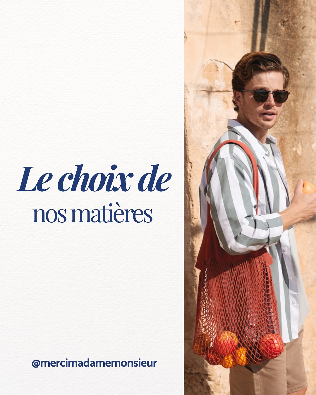 Chez Merci Madame Monsieur, chaque matière a du sens 🌿
Coton bio, polyester recyclé, lin… Des fibres responsables pour une mode plus juste et plus consciente.
👉 Swipe pour découvrir les bienfaits de chaque matière.
#mercimadamemonsieur #moderesponsable #slowfashion #cotonbiologique #polyesterrecyclé #lin