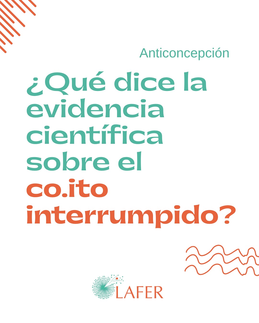 Hablar del coi.to interrumpido es necesario. A pesar de no ser recomendado por buena parte del sistema de salud, su uso es ampliamente extendido. Negar esta realidad o invisibilizarla impide brindar herramientas concretas a quienes ya lo eligen como práctica anticonceptiva, muchas veces sin información suficiente😅
Queremos destacar que el objetivo de este artículo ha sido recopilar la información científica disponible, compartir experiencias de nuestro entorno como trabajadoras del ámbito de la salud se.xual y (no) reproductiva, y también poner en juego nuestras miradas como usuarias, mujeres, compañeras y parejas.
Desde LAFER sostenemos que la educación se.xual debe abordar también aquellas prácticas que suceden por fuera de los métodos validados institucionalmente, con información clara, actualizada y contextualizada.
Si queres leer el artículo completo , suscribirte a nuestro newsletter (link en bio de LAFER) así te lo enviamos por mail !
Equipo LAFER ✨
⬇️ Compartinos tu opinión sobre el tema
#anticoncepción #saludhormonal #ciclomenstrual #metodosanticonceptivos