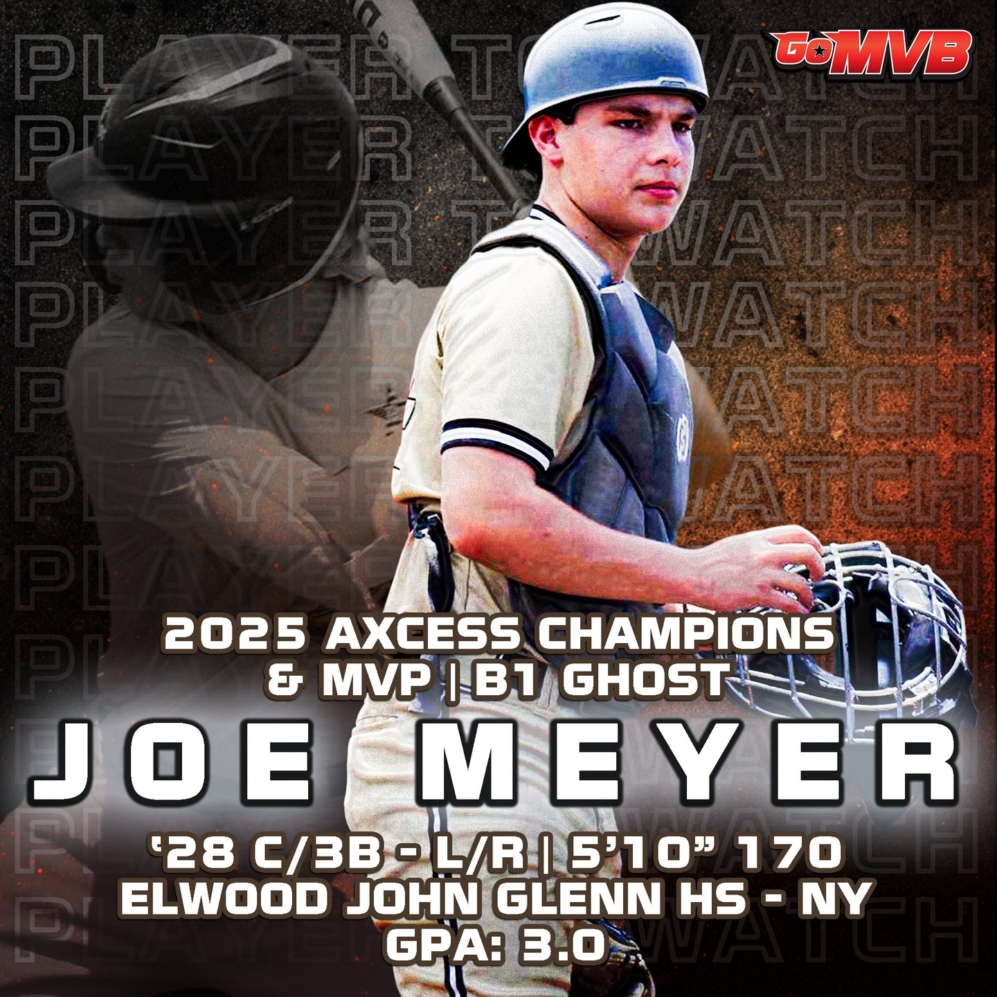 BASEBALL PLAYER TO WATCH: JOE MEYER
‘28 C/3B - L/R | 5’10” 170
Elwood John Glenn HS NY | GPA: 3.0
2025 Axcess Champions & MVP | B1 Ghost
#2028Recruit #2028Catcher #2028ThirdBaseman #2028BaseballProspect #BaseballRecruit #CollegeBaseball #FutureStar #PlayerToWatch #NextLevelBaseball #BaseballGrind #HighSchoolBaseball #BaseballLife #BaseballShowcase #BaseballDreams #ncaabaseball