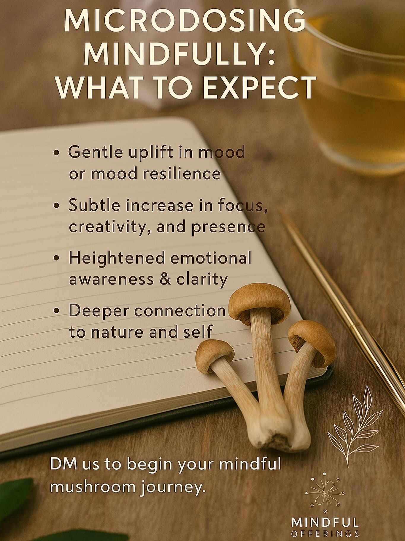 Microdosing Mindfully🍄🌈: What to Expect
Here are a few common experiences reported when approached with intention:
• Gentle uplift in mood or mood resilience
• Subtle increase in focus, creativity, and presence
• Heightened emotional awareness & clarity
• Deeper connection to nature and self
🪷🧘Every journey is unique—and intention matters most. At Mindful Offerings, we offer: coaching, education, integration support, and even a matching sample gift to begin your process with care.
#MindfulOfferings #MicrodosingMindfully #PsilocybinJourney #MagicMushrooms #HealingWithIntention #MindfulLiving #EmotionalClarity #CreativityBooster #FocusAndPresence #PlantMedicineSupport #ConsciousJourney #InnerGrowth #MicrodosingBenefits #PsychedelicSupport #SacredFungi #IntegrationMatters #SetAndSetting #HolisticHealing #MindBodySoul #IntentionalHealing #MycologyWellness #SacredMedicine #ColoradoHealing #PersonalTransformation #HealingPath #PsychedelicWellness #FungiWisdom #MentalClarity #EmotionalHealing #gentlegrowth
✨DM us to begin your mindful mushroom journey.