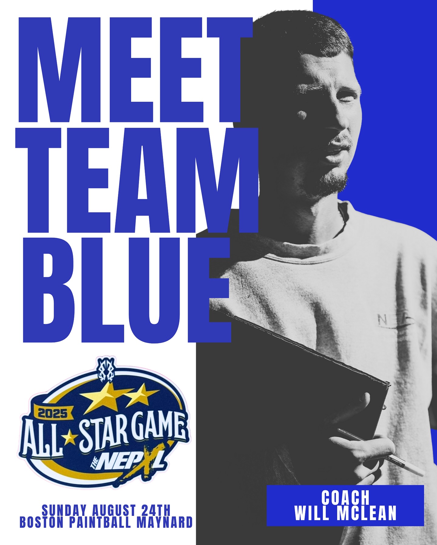 The champs are back ๐๐ฅ
Team Blue stormed the stage last year and walked away with the All-Star crown ๐
Now this years roster, coached by @willmclean9 of @ag_knights , is looking to make it back-to-back wins.
Do you think they can repeat history, or is this the year Team Red evens the score? ๐ฅ
Drop your MVP prediction and let us know whoโs carrying Team Blue this weekend ๐
Congrats to our All-Star squad in Blue - catch the Match this Sunday before the D4 playoffs start.
The Webcast is back ๐ watch free all weekend on Facebook or YouTube โถ๏ธ live from @bostonpaintball โจ
#paintball #nexl #bostonpaintball #tournament #tournamentpaintball #newengland #newenglandpaintball