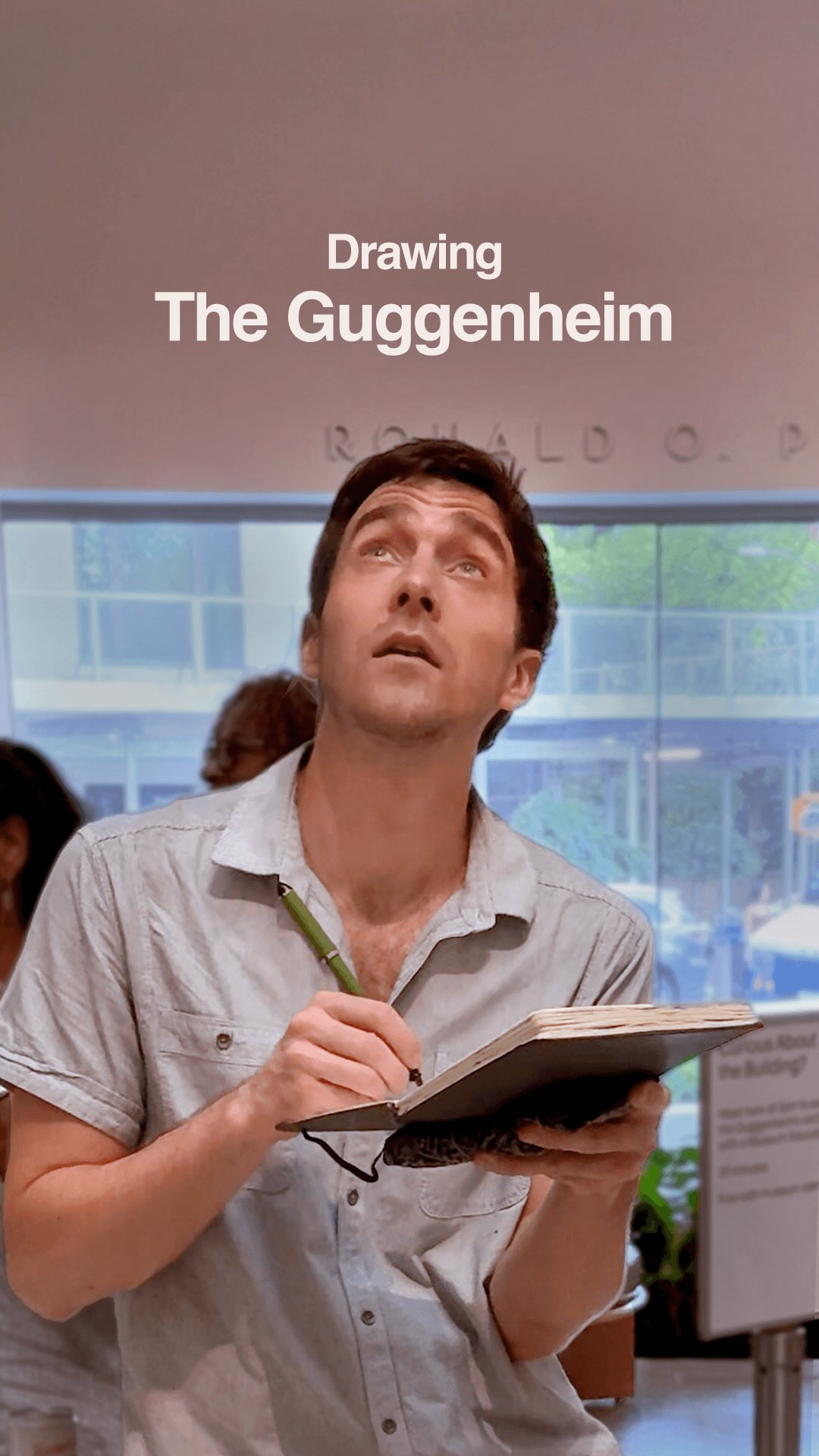 One of the fun parts about having a consistent sketchbook practice is that you create little chapters of your life. 📚 This one was from last month—or yikes, maybe now it’s two month’s ago!—but today, I was finishing the last few pages and was immediately brought back to After Hours at the @guggenheim. What a fun night. Nothing like having some cold refreshments and looking at art. #drawing #sketchbook #guggenheim #nyc #relayinfluence @relayinfluence