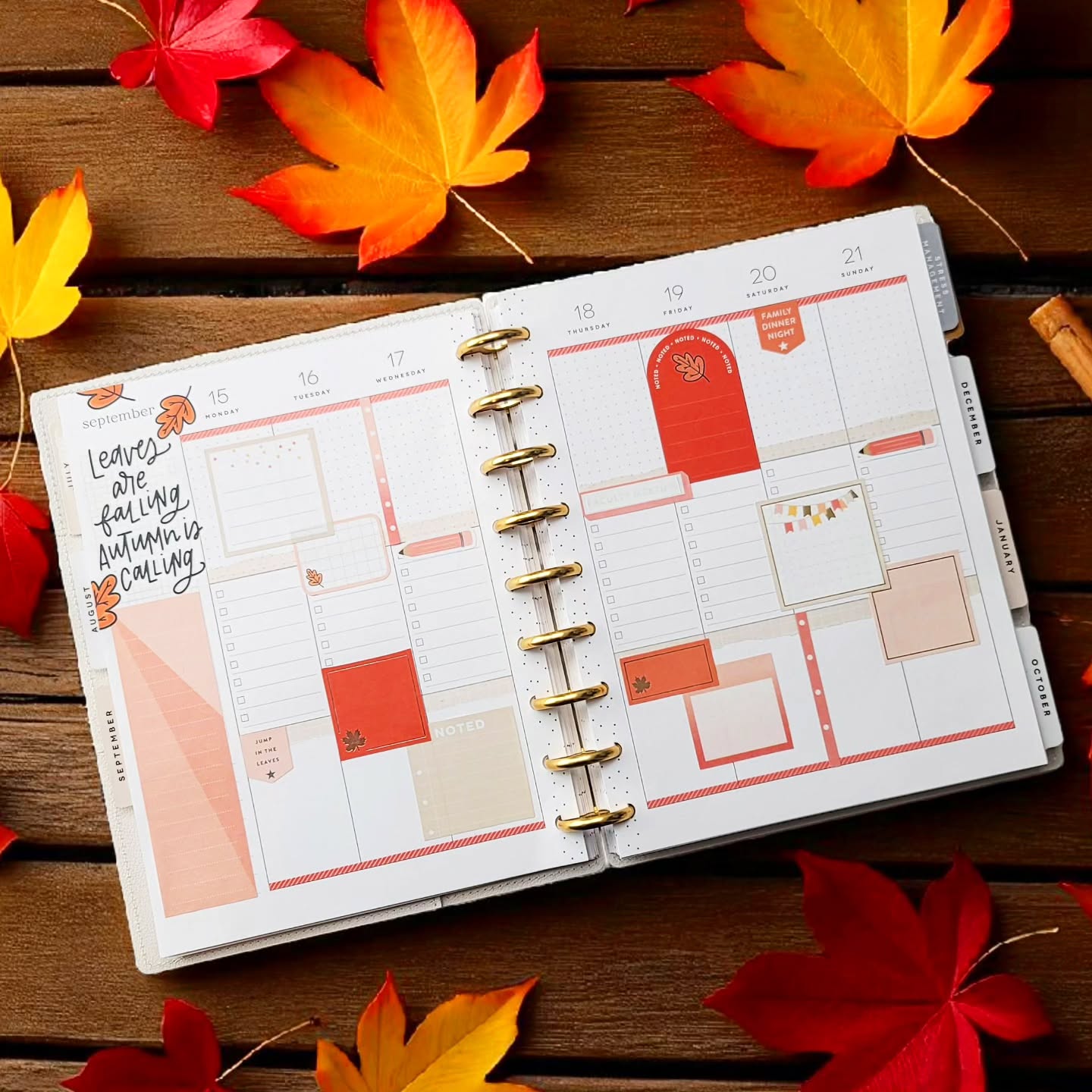 Leaves are falling, autumn is calling 🍂
.
#beforethepen #plannerspread #weeklyspread #plannercommunity #planwithme #plannerlove #ilovemyhappyplanner #happyplanning #thehappyplanner #iamahappyplanner #planneraddict #stickeraddict #plannerobsessed #plannerlife #planahappylife #planyourweek #plannernerds #plannerstickers #happyplannerinspiration #checklistlayout #teacherplanning #teacherplanner