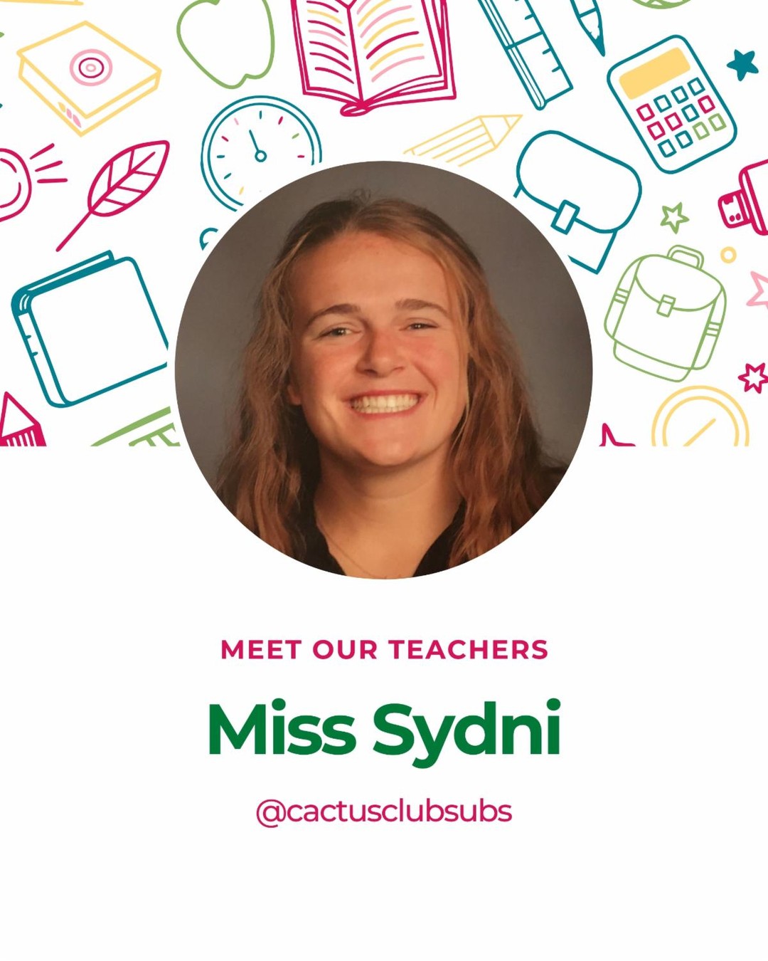 Sydni is one of our passionate, nurturing educators who loves helping children learn and grow. With years of experience working with children ages 0-12, she loves to engage in active play and creativity, while teaching kindness. She loves inspiring kids through sports, crafts, music, and fun activities! You will love the excitement and energy she brings to your childcare center. 💛
#CactusCaregivers #MeetOurTeam