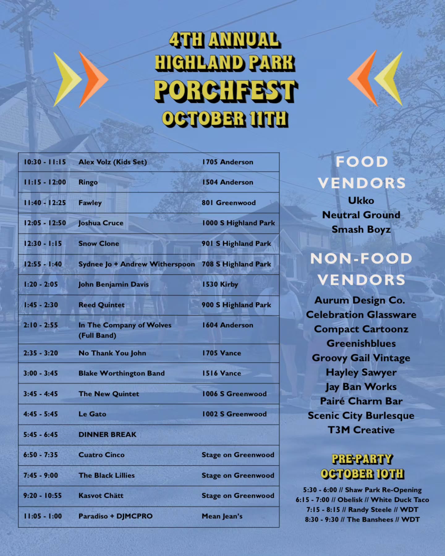 Come catch us at @highlandparkporchfest this Saturday 4:45-5:45pm!