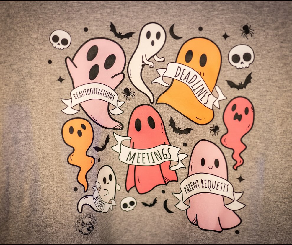 🎃 Forget haunted houses - our ghosts show up in inboxes labeled Deadlines, Reports, and Reauthorizations.
Shop Karma Kollection’s Halloween drop with the link in our bio 👻🔗
#abamerch #abememe #appliedbehavioranalysis #bcba #thekarmakollection