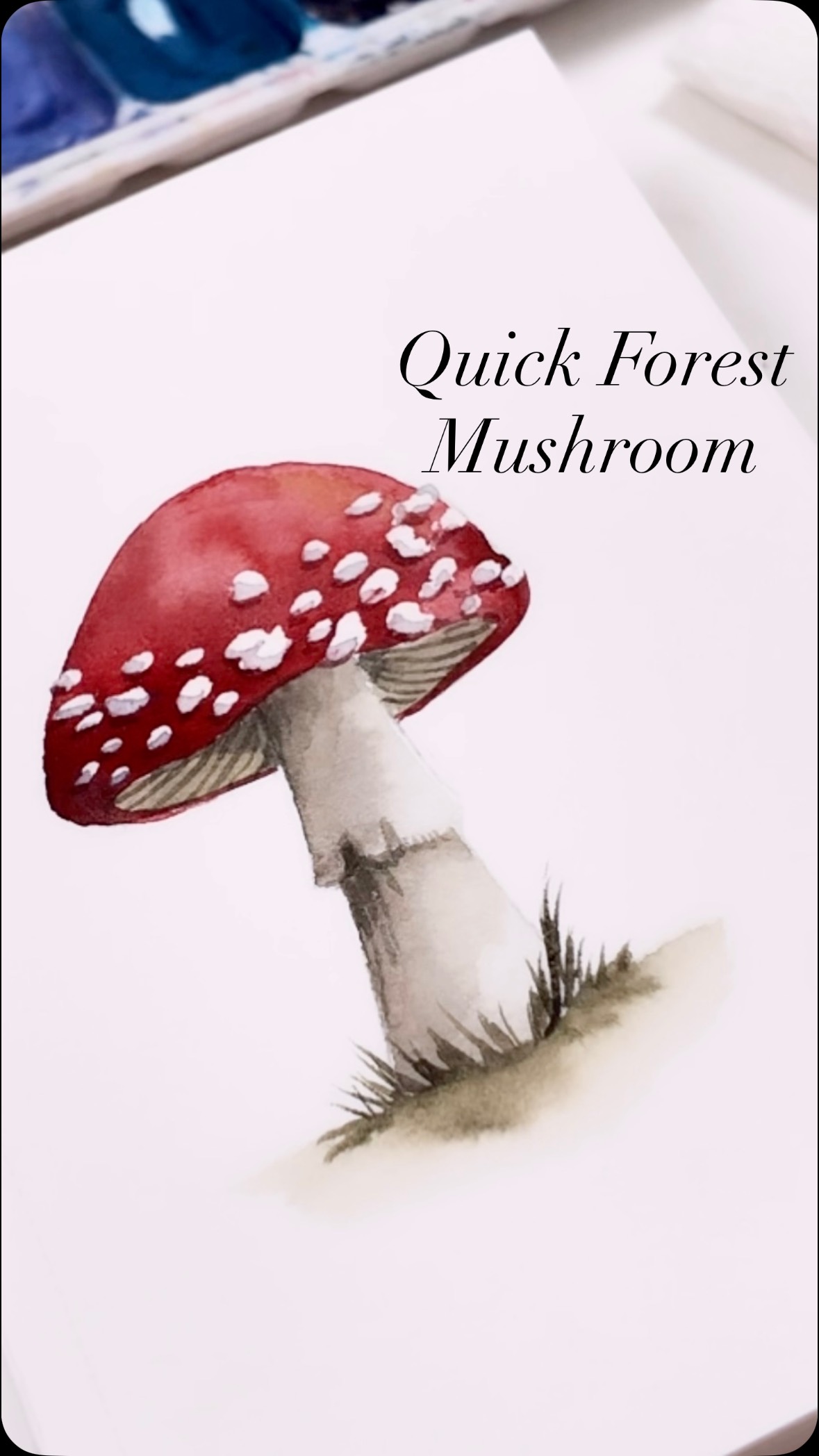 Who else loves painting mushrooms 🍄 ?! 🙋♀️
If you don’t have masking fluid for this specific painting, you can always paint around the little white dots OR use an opaque white paint or marker to create the white dots on top after! Just make sure to add that light grey shadow on the white dots and the dark red shadow underneath! It will truly make it pop!
If you’re looking for more real time in depth watercolour mushroom tutorials, type in “Emma Lefebvre mushrooms” on YouTube! There are some fun ones over there! Happy painting!!! 🍄🍄🟫