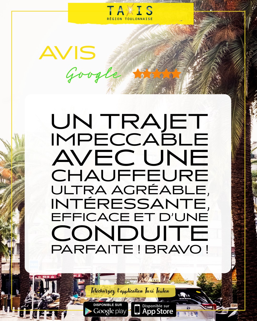 Tout simplement merci 🤩🙏🏻
📲 Réservez dès maintenant votre course en nous appelant ou via l'application Taxi Toulon (disponible sur le PlayStore et l'Apple Store).
🚕 Taxis de la région Toulonnaise
📞 04 94 93 51 51
💻 Lien dans la bio
#taxi #taxitoulon #taxivar #taxi83 #transport #toulon #villedetoulon #laseyne #lavalette #lagarde #lepradet #ollioules #provencemed #tpm #levarlunique #tourisme #reserveruntaxi #taxiàtoulon #taxidriver #taxivarois #100%toulon #avisgoogle