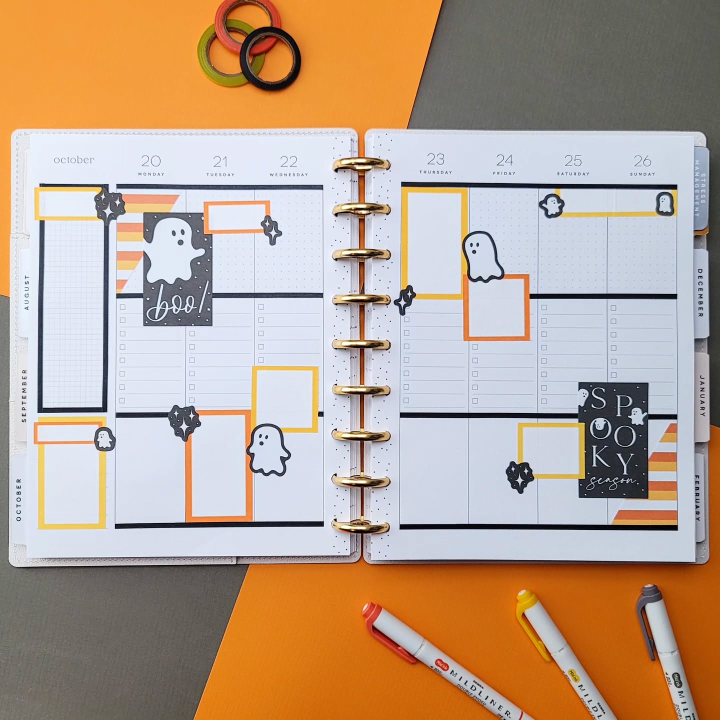 👻 Halloween is just around the corner! 🎃
.
In need of some Halloween themed box stickers for your planner layouts? Check out my etsy shop... download, print, and cut in a variety of colors!
.
#beforethepen #plannerspread #weeklyspread #plannercommunity #planwithme #plannerlove #ilovemyhappyplanner #happyplanning #thehappyplanner #iamahappyplanner #planneraddict #stickeraddict #plannerobsessed #plannerlife #planahappylife #planyourweek #plannernerds #plannerstickers #happyplannerinspiration #checklistlayout #halloweenplannerstickers