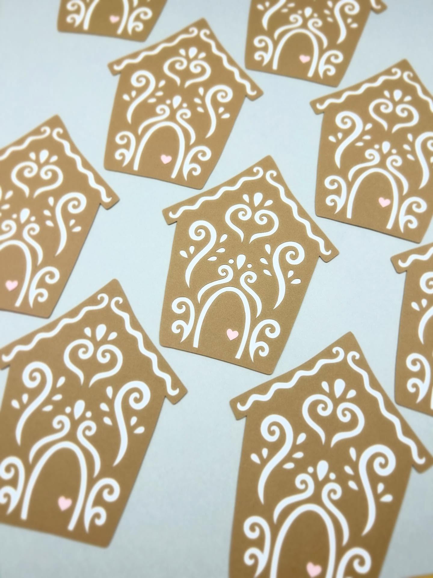 A whole gingerbread neighbourhood ready for the @hellohappyhq Merry Market on Nov 29!
#hellohappymerrymarket
#handcutpaper
#paperartist
#handmadechristmas
#canadianhandmade
#christmascards