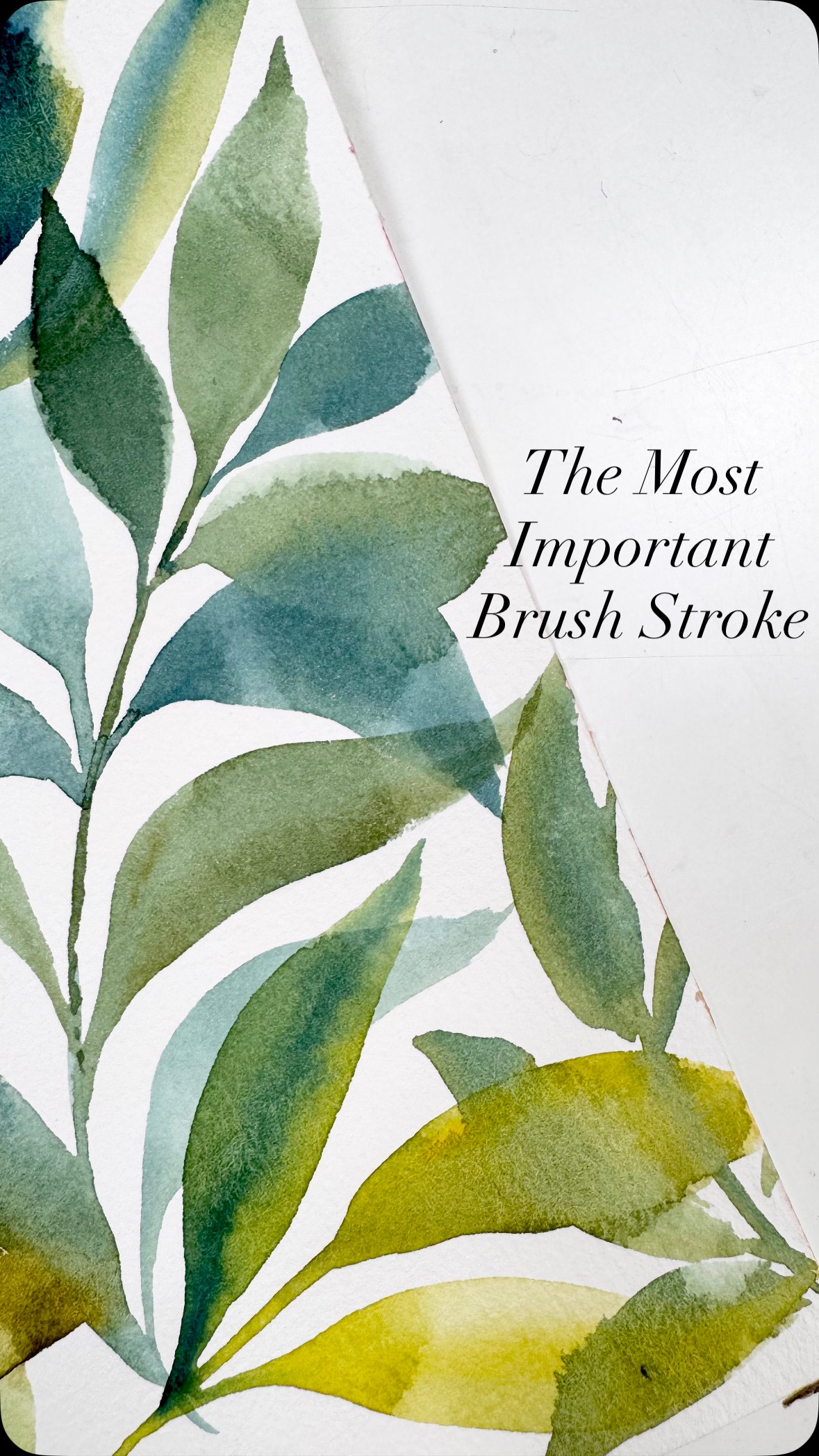 The most important brush stroke? This stroke will help you paint anything! Learning the different pressures with your brush is so important. Developing that muscle memory, and learning to control your brush is so helpful when painting any subject. So give it a go and fill a whole page practicing this! You can totally do this!