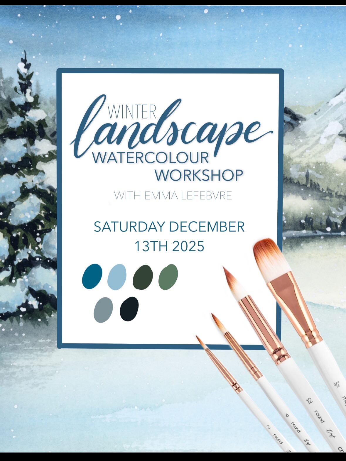 ***SOLD OUT!***
Hi friends!
I’m hosting my LAST in person watercolour workshop of 2025 on December 13th!
This is going to be a very special workshop as it includes my Limited Edition Sketchbook with etchr, A signed art print and a personalized ornament in addition to the other workshop supplies (paint, palette and brushes!)
The workshop is 6 hours of instruction from 9am-4pm with a one hour lunch break in-between. It will be held at the beautiful Village Co. Studio in Jordan Village In Lincoln, Ontario, Canada. The workshop also includes a catered lunch from the amazing RPM Bakehouse, coffee, tea and delicious treats!
Spaces are limited to only 15 guests! I hope you can join me as these workshop do tend to sell out quick!
***If you do register, please make sure to add your email in the notes so I can contact you with further information for the workshop as well as hotel recommendations if you are traveling from out of town!
So excited to celebrate and paint with you!
Look for the registration link in my bio!
Love Emma