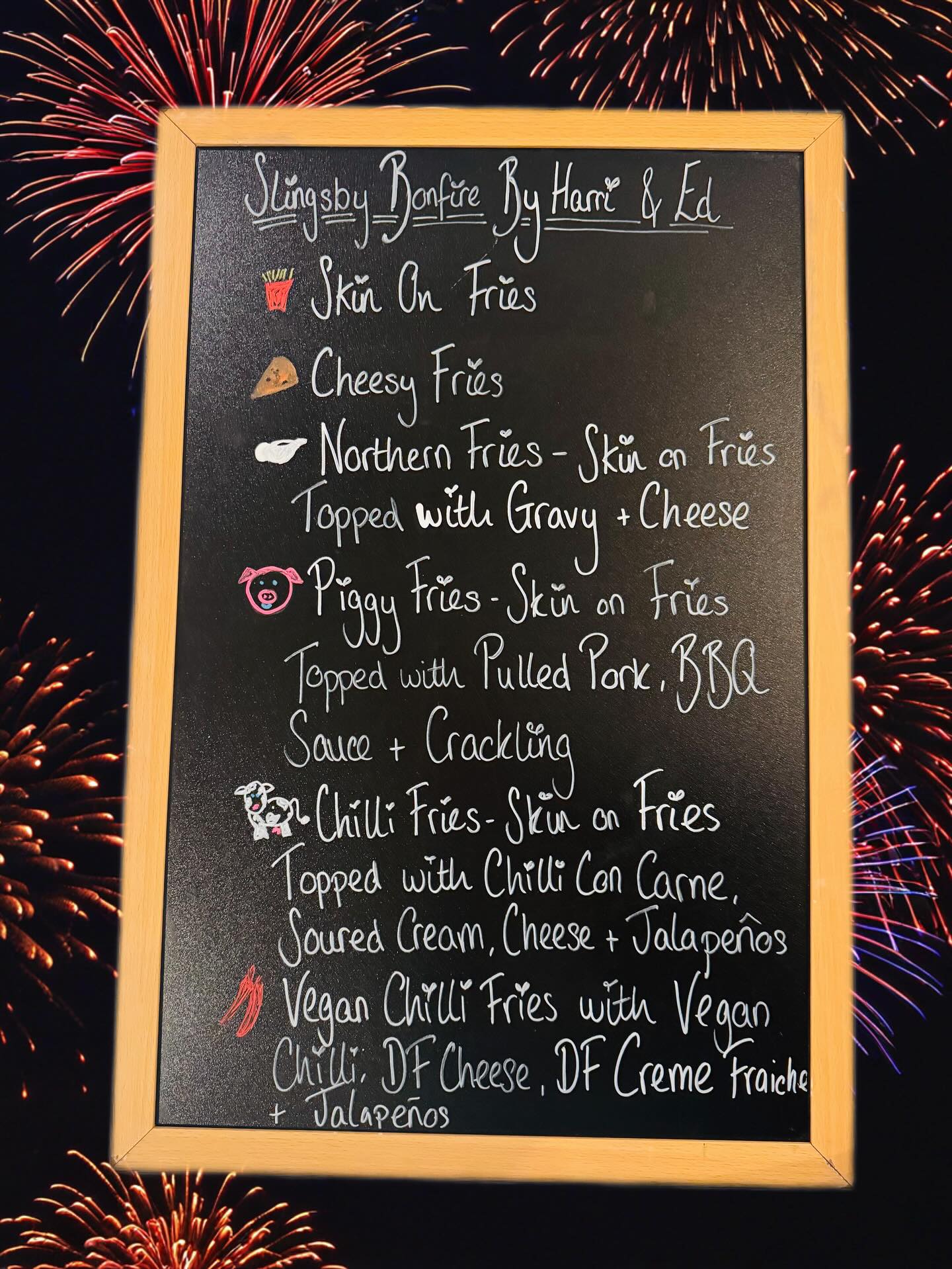 ** SATURDAY 1st NOVEMBER **
* Slingsby Sports Club *
** GATES OPEN: 5pm **
We are super excited for our FIRST outing in our food truck (yet to be named) and will be serving Loaded Fries THIS Saturday @slingsbyssc. We hope there is something for everyone - must admit I enjoyed being the guinea pig last night testing out different toppings to finalise the menu!
We will be there from 5 pm and being locals to Slingsby, would highly recommend to all to come down. Donations on the door, Kids Fireworks, Main Fireworks, a MEGA Bonfire, food stalls, a bar and a DJ After Party…literally cannot think of a better way to enjoy this Saturday night!
Put Strictly on record, dust off those bobble hats and get yourselves down for a fabulous event for all the family to enjoy!
#loadedfries #foodtruck #food #foodie #events #slingsby #bonfirenight #fireworks #york #northyorkshire #ryedale #supportlocal #chef #caterer #catering #foodie