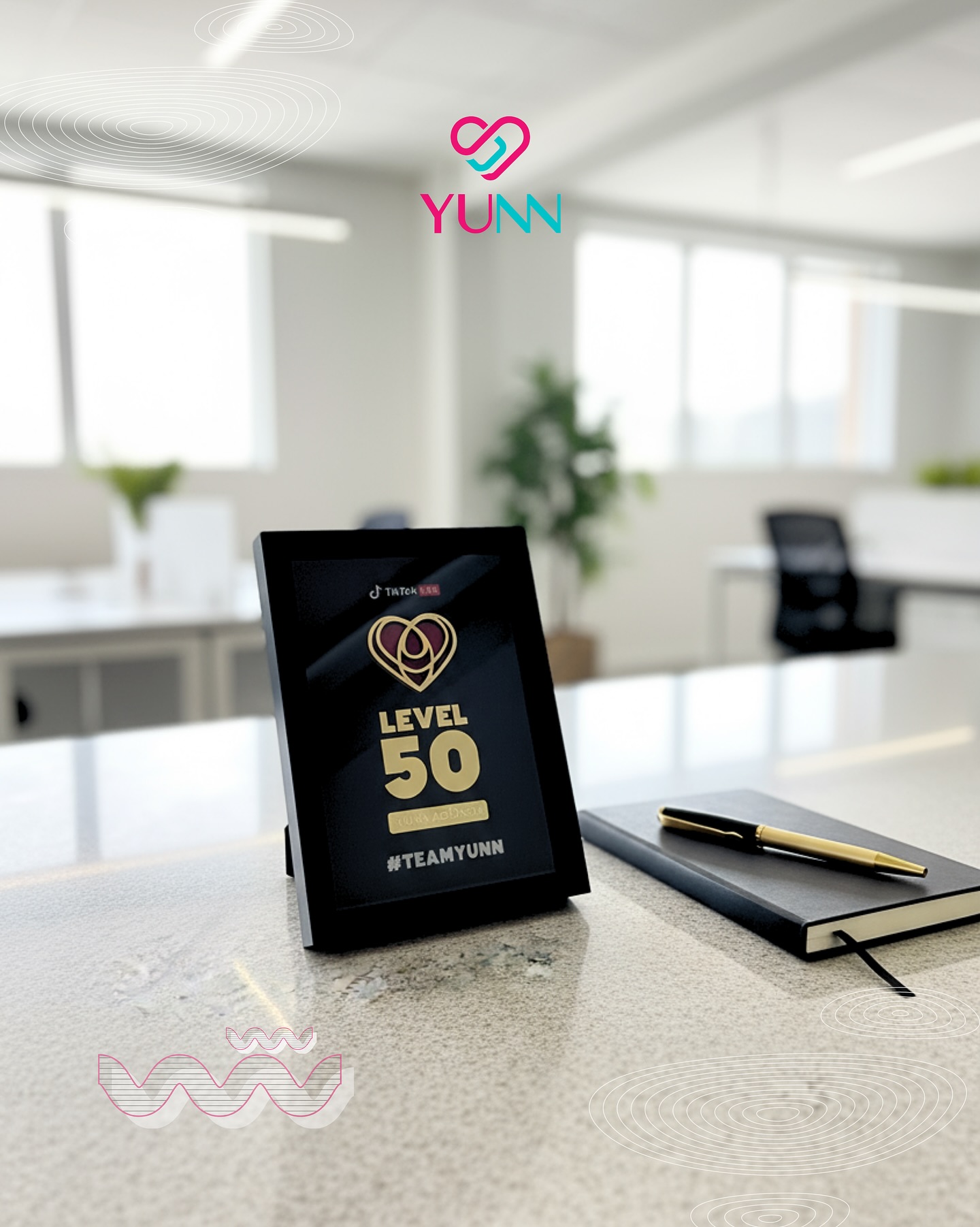 ✨ LEVEL 50 desbloqueado ✨💎
Criamos essa placa especial pra reconhecer o fã clube dos nossos agenciados que mais marcam presença, apoiam, compartilham e vivem o #teamyunn com a gente todos os dias! 🥹🙏🏼
Quer a sua também? 👀
Confere os requisitos com a equipe Yunn e, quando bater o nível, a gente envia a sua plaquinha exclusiva 🚀💖