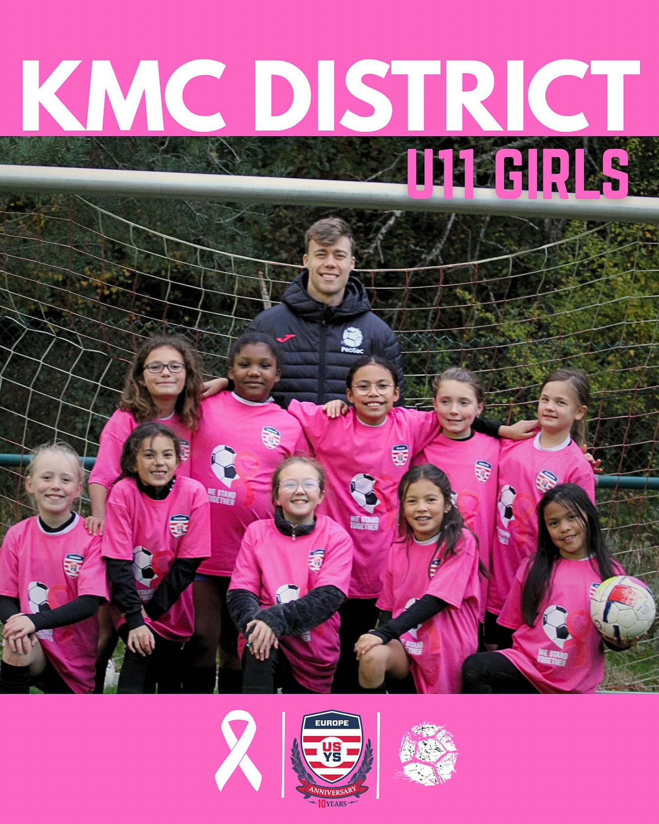 Our KMC U11 girls are supporting breast cancer awareness month this October by wearing pink! 🩷
___
#usys #kmc