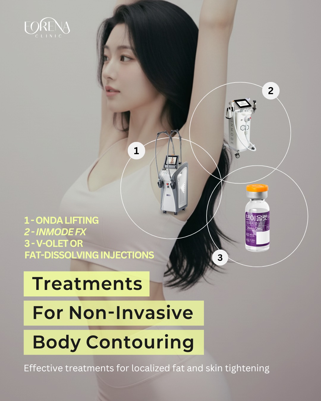 Non-invasive body contouring made easier and more comfortable at Forena Clinic.
Our combination approach with ONDA, InMode FX, V-OLET, and fat-dissolving injections helps reduce stubborn fat, smooth cellulite, and improve skin firmness without surgery.
Each treatment targets specific concerns:
• ONDA for fat reduction, cellulite smoothing, and skin tightening
• InMode FX for heating and firming while shrinking fat cells
• V-OLET for deoxycholic-acid contouring
• Fat-dissolving injections for localized fat on the chin, arms, abdomen, and thighs
✨ Ideal for those with areas that don’t slim down with dieting
✨ Helpful for mild to moderate skin laxity
✨ Suitable for anyone wanting non-surgical fat reduction with minimal downtime
Tax refund available for overseas patients.
Forena Clinic – Foreigner-Friendly Skin & Aesthetic Clinic in Seoul
📍 Address
7th Floor, 140 Yanghwa-ro, Mapo-gu, Seoul, South Korea
(5-minute walk from Hongdae Station Exit 9)
🌐 Website
www.forenaclinic.com
📱 Social Media
• Facebook: @forenaclinic
• TikTok: @forenaclinic
• Instagram: @forenaclinic
• YouTube: @forenaclinic
#ForenaClinic #BodyContouringKorea #OndaKorea #InModeFX #FatDissolvingInjection #VOLET #KoreanClinic #SeoulSkinClinic #AestheticClinic #KBeautyClinic #NonInvasiveBodyContouring #FatReductionSeoul #CelluliteTreatmentKorea