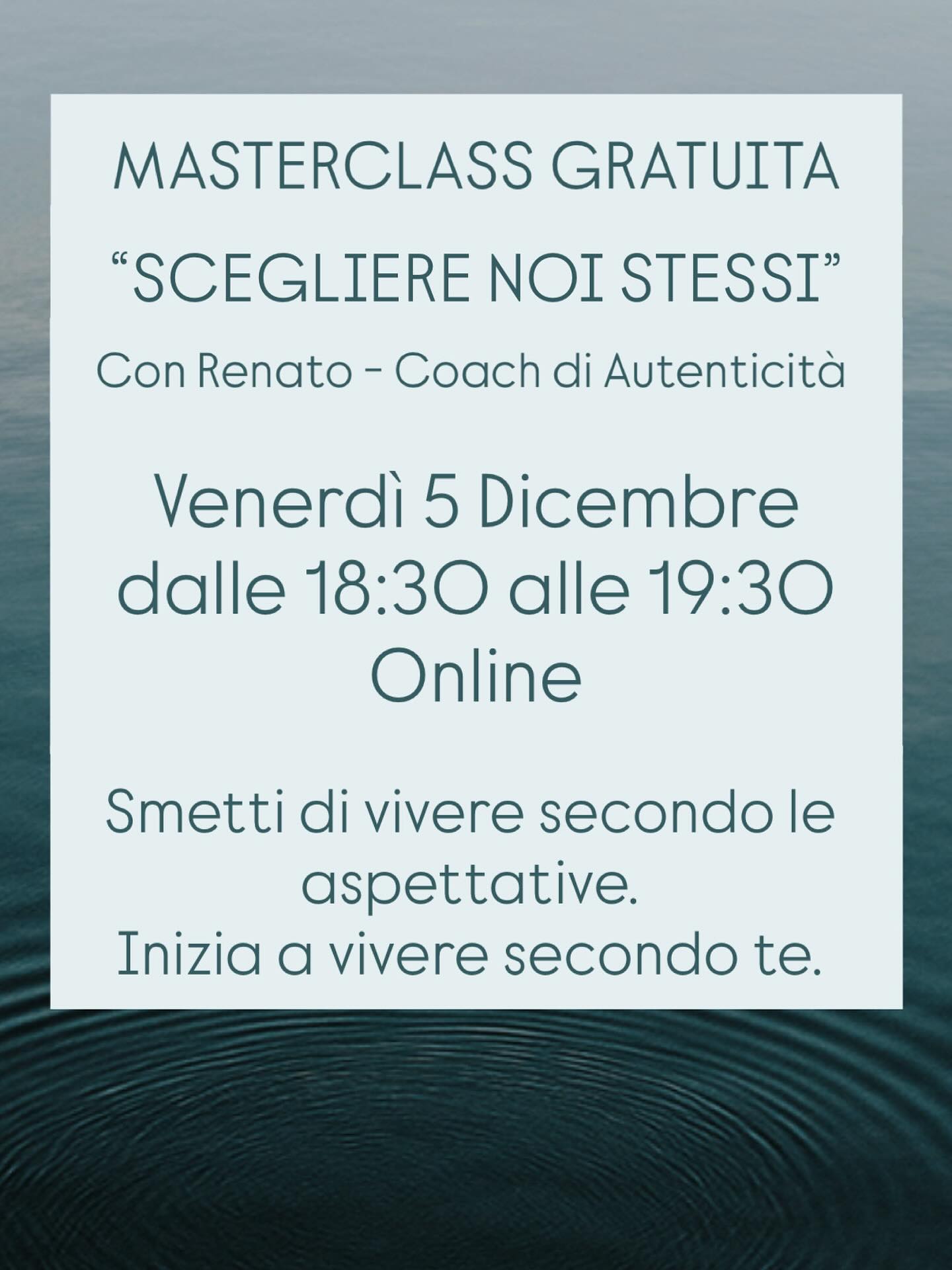 ✨ Hai mai sentito di non essere davvero te stesso?
È arrivato il momento di scegliere te stesso con consapevolezza.
Venerdì 5 Dicembre, dalle 18:30 alle 19:30
Partecipa alla mia masterclass online e scopri come liberarti dalle convinzioni limitanti, abbracciare la tua autenticità e ritrovare il coraggio di evolvere.
Posti limitati per garantire uno spazio autentico e personale.
📩 Iscriviti ora → www.renatothecoach.com/brochure-masterclass
#ScegliereTeStesso #Autenticità #CrescitaPersonale #MasterclassOnline #RenatoTheCoach #Consapevolezza #Coaching #PNL #Mindset #Trasformazione #ZonaDiStretching #AffrontaTeStesso #RiprogrammazioneMentale #ViviSecondoTe