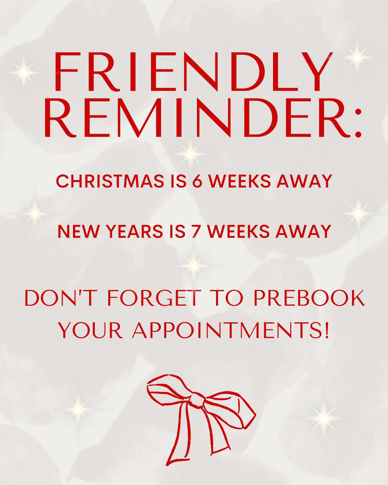 Don’t wait till the last minute!
Spaces are limited! 🎄 🥂