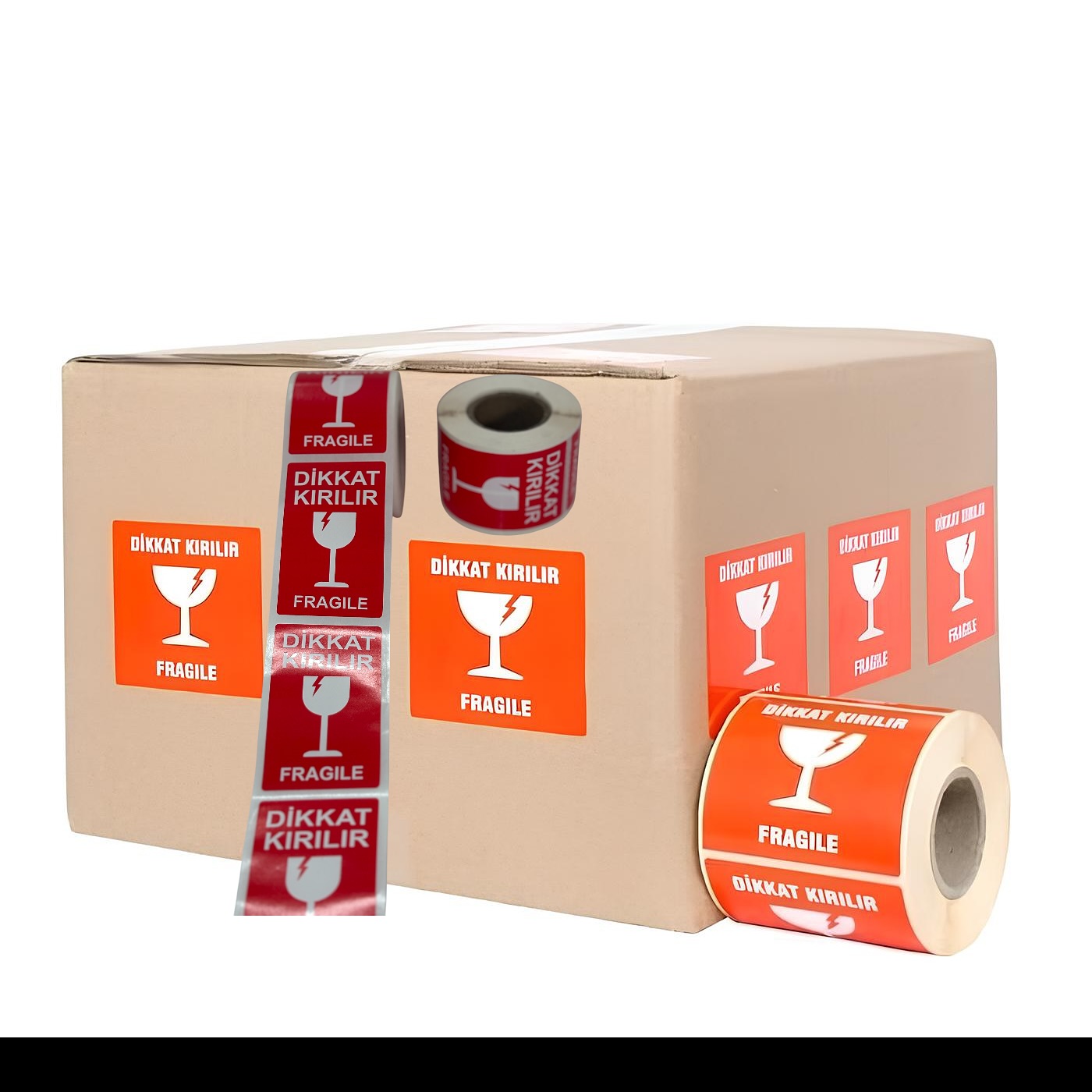 Dikkat kırılır etiket