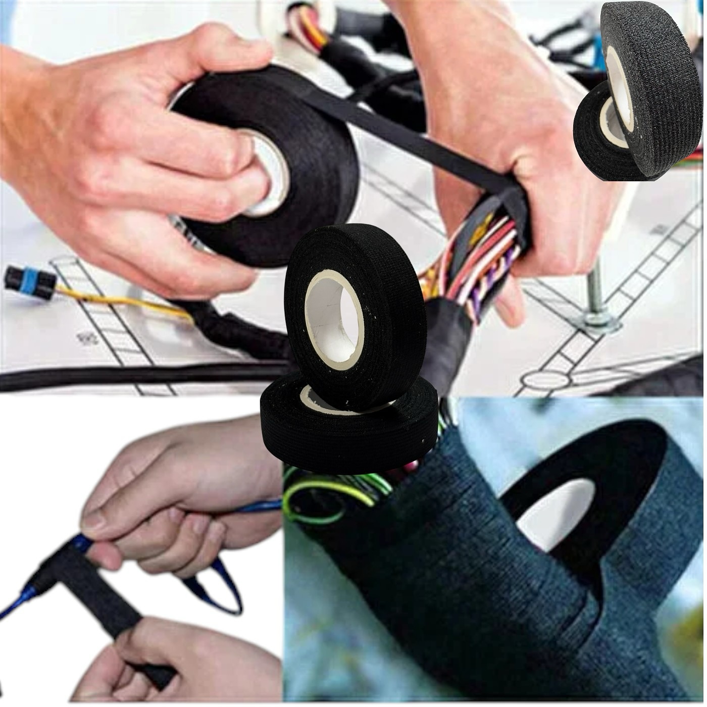 Tüylü Tüysüz bez bant - oto tesisat sargı bantı