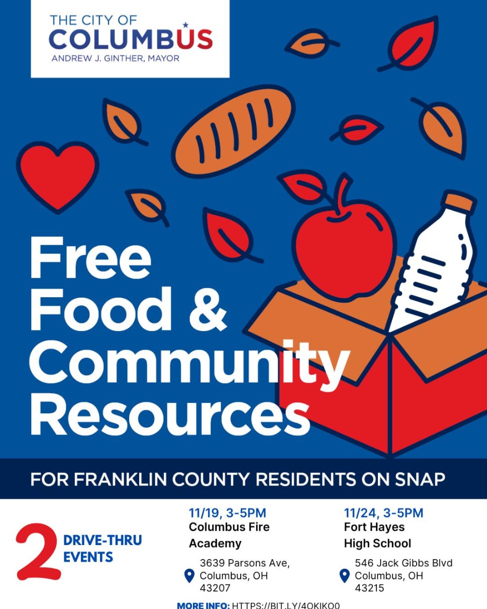 We’ll keep helping our neighbors as they continue to face challenges from the government shutdown and pause in SNAP. Join our drive-thru events for food, diapers, toiletries, and more. City resources will also be available.
When residents need a hand, Columbus always steps up. Click on the link in our bio to learn more.