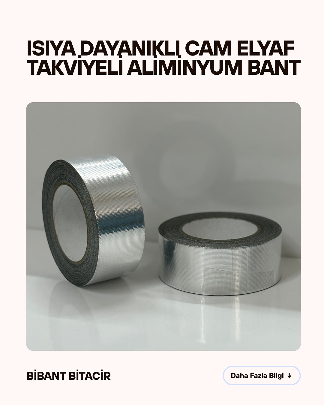 Isıya dayanıklı cam elyaf takviyeli aliminyum bant