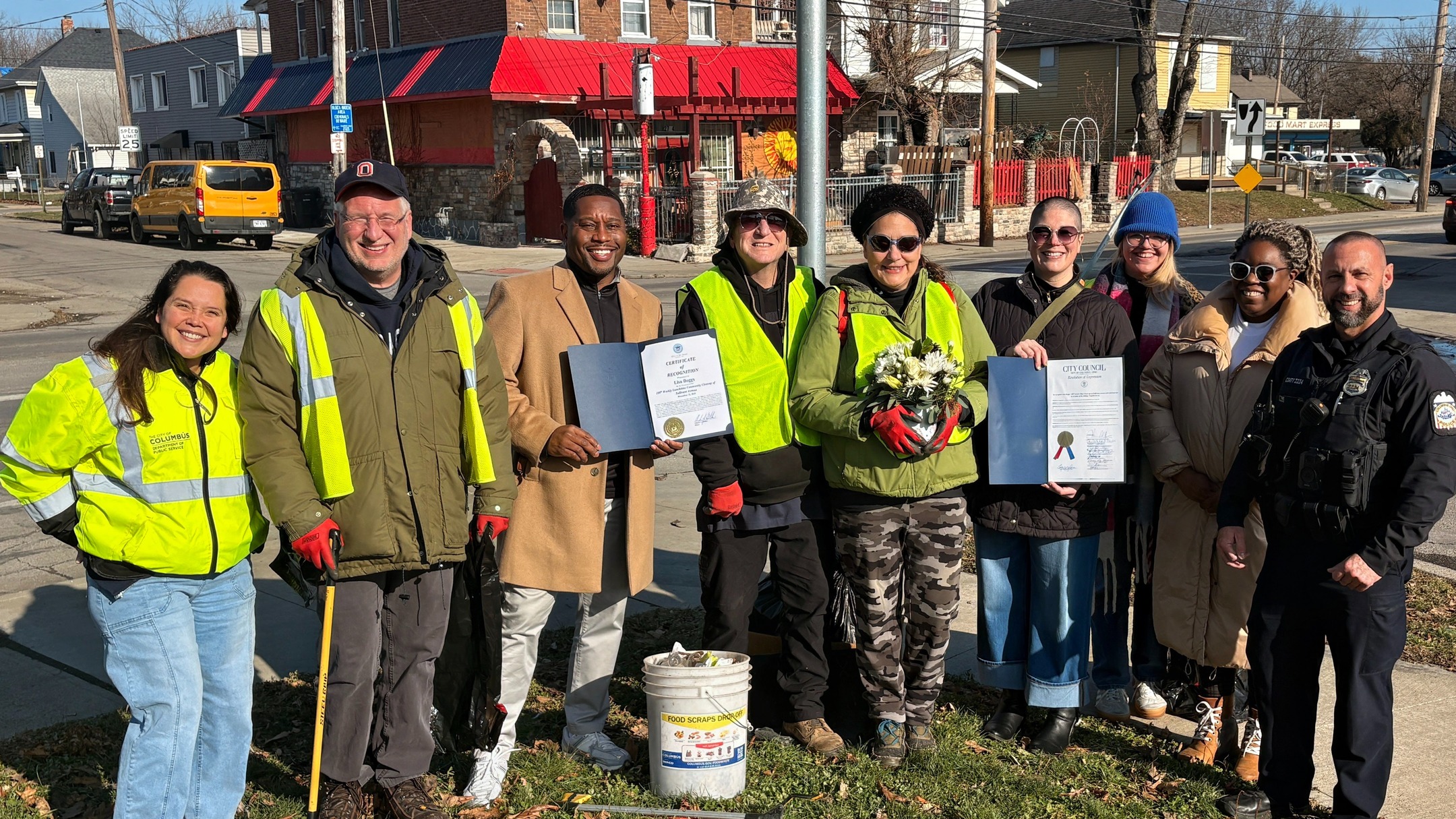 Last Friday was a beautiful, sunny winter day. Several people teamed up to enjoy the afternoon and help beautify Sullivant Avenue on the Hilltop by picking up litter.
Long time Westsider, Lisa Boggs, was recognized by the Mayor and City Council for her continued hard work with organizing weekly Westside noon clean-ups each Friday with fellow community members.
Well done everyone and congratulation Lisa!
#Beautify #Neighborly #Community