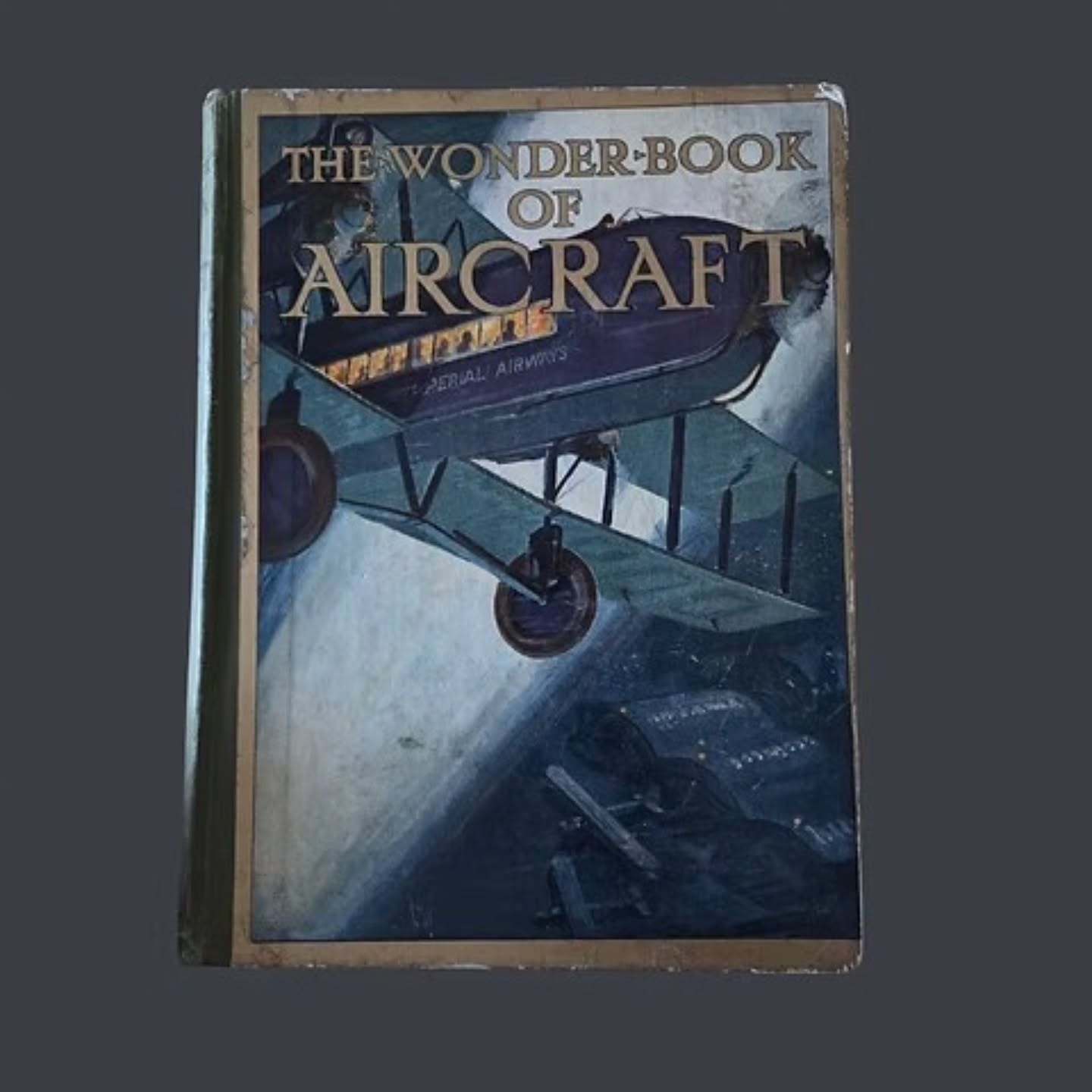 https://www.objetdart-stuff.co.uk/product-page/the-wonder-book-of-aircraft-illustrated-aviation-book-1927-ward-lock-co #stufftoyouandme #objetdart