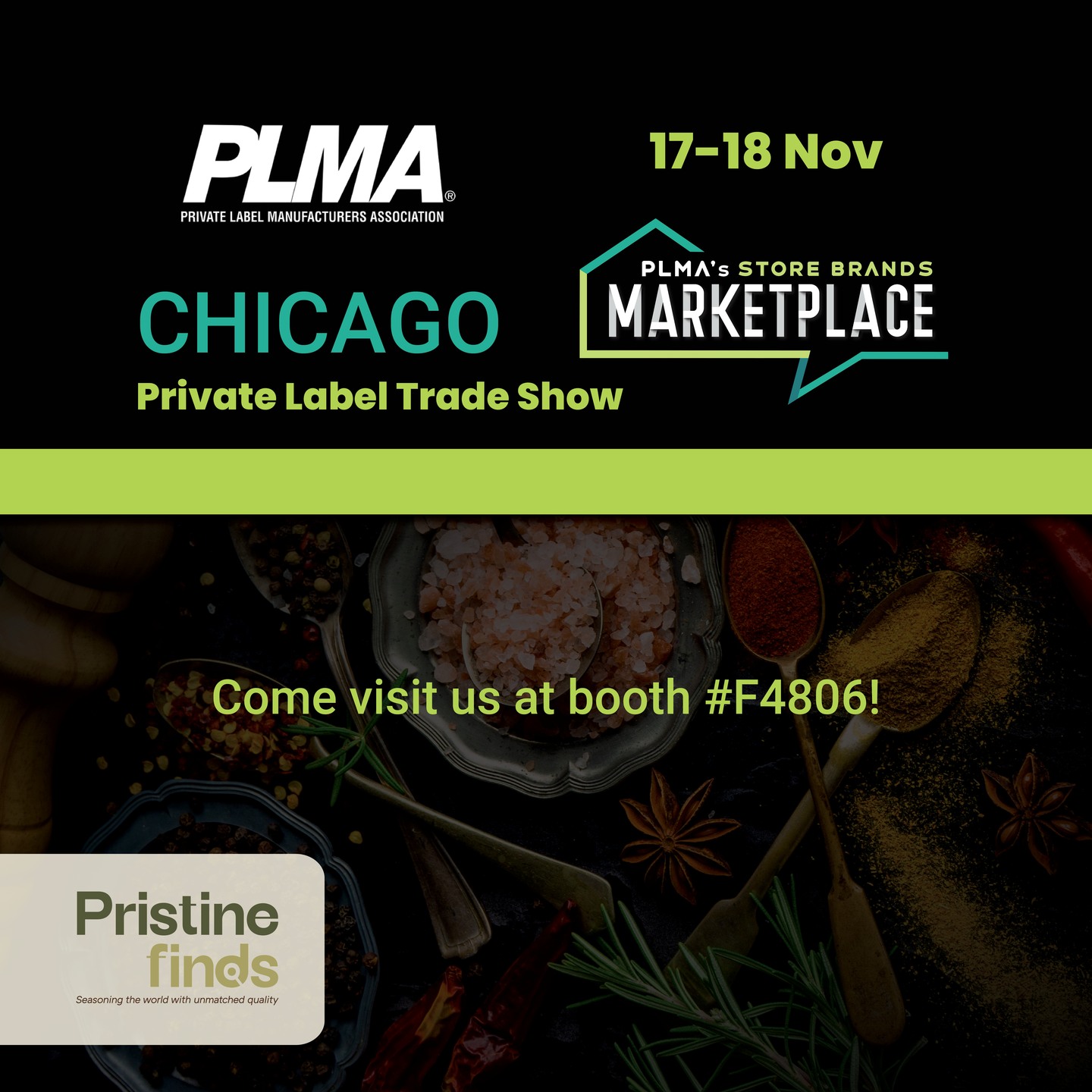 PLMA Chicago has begun!
We’re all set up at Booth hashtag#F4806 with our full lineup of amazing products.
Stop by today and tomorrow — we’d love to see you!
#plmachicago#privatelabel #tradeshow#foodindustry #saltandspices#salt#spices#plmachicago2025