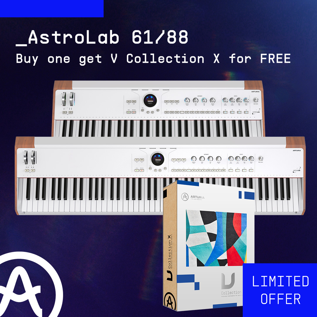There's no better time than now to buy an Arturia AstroLab! For a limited time, buy an AstrLab 61 or 88 and receive V Collection X for FREE! Available at GB Music & Sound, Canada's destination for gear.