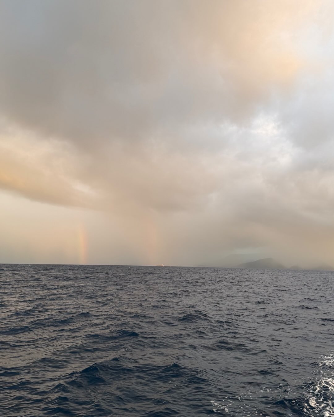 Taken at this moment at the same time one photo starboard the other port ! We are running up the West side of Martinique on an overnight passage that will take us also the length of Dominica and most of Guadeloupe. Should arrive midday tomorrow + 4 UK time.