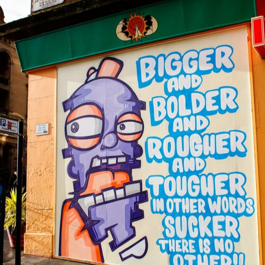 If you dinnae follow @ohpandah on insta already, I would highly recommend it.
I've not been lucky enough to see a Big Heid on my walk to work during a monthly visit to the office in Glasgow, but I keep ma eyes peeled. Plan for 2026 is to go missing from the office at lunchtime to visit Grateful Gallery.
Looking forward to reading the manifesto just purchased through their shop, and giving one of the prints as a present - though not going to say which one and for who, for obvious reasons :D
Art in all styles is a beautiful form of communal communication. Support local artists. Support Scottish art.
#scotland #glasgow #artofinstagram