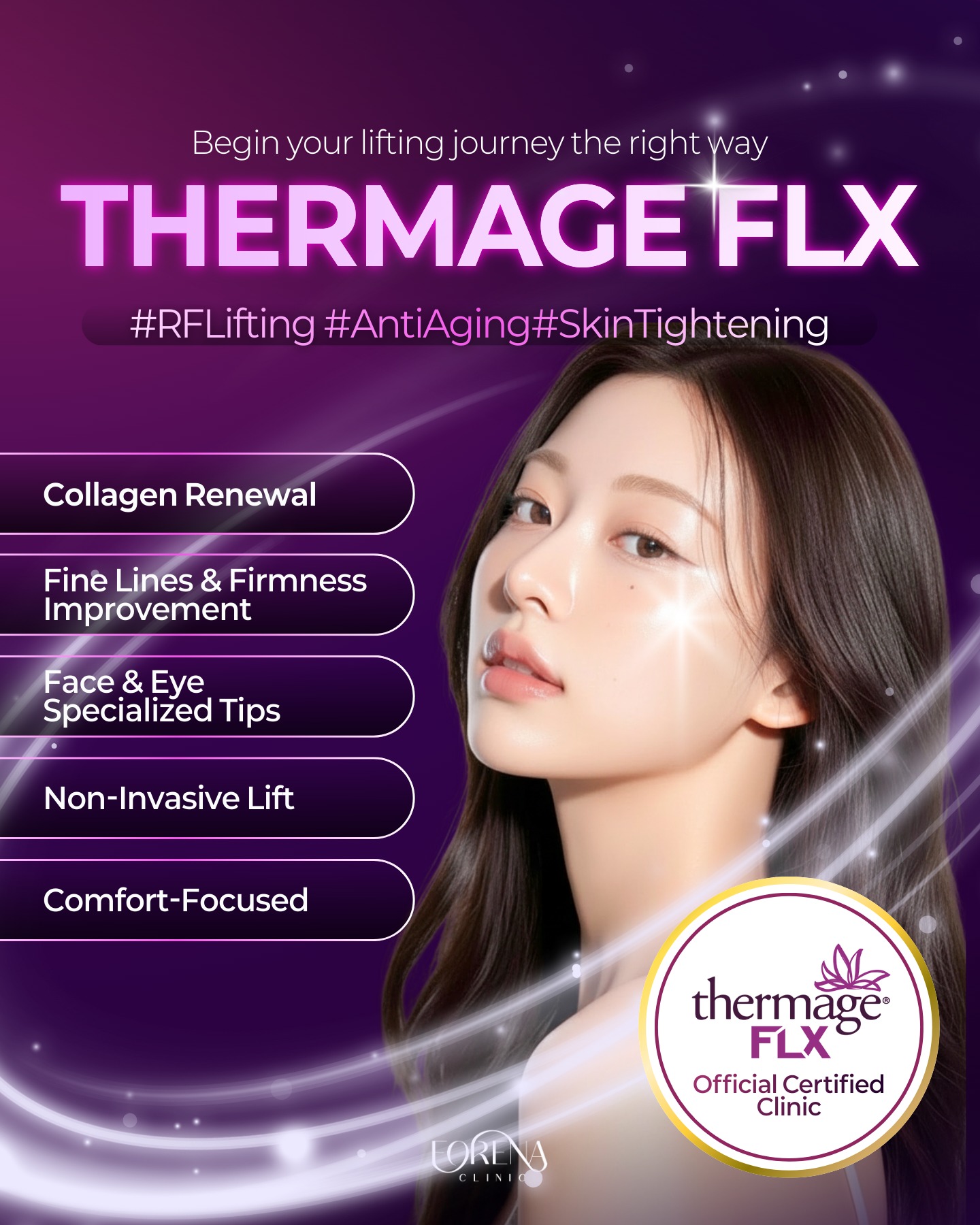 ✨ Begin your lifting journey the right way ✨
At Forena Clinic, every treatment begins with trust and transparency.
Our Commitment
• 1:1 personalized design by skilled medical staff
• Verification of unopened, genuine tips before the procedure
• Authentic product certificate provided after treatment
Thermage FLX
A non-invasive lifting option that supports collagen renewal and helps with overall skin firmness, fine lines, and comfort-focused care.
Discover a lifting experience designed for natural confidence and long-lasting elegance.
Forena Clinic – Foreigner-Friendly Skin & Aesthetic Clinic in Seoul
📍 Address
7th Floor, 140 Yanghwa-ro, Mapo-gu, Seoul, South Korea
(5-minute walk from Hongdae Station Exit 9)
🌐 Website
www.forenaclinic.com
📱 Social Media
• Facebook: @forenaclinic
• TikTok: @forenaclinic
• Instagram: @forenaclinic
• Youtube: @forenaclinic
#ThermageFLX #RFLifting #AntiAging #SkinTightening #ForenaClinic #HongdaeClinic #KBeautyJourney
