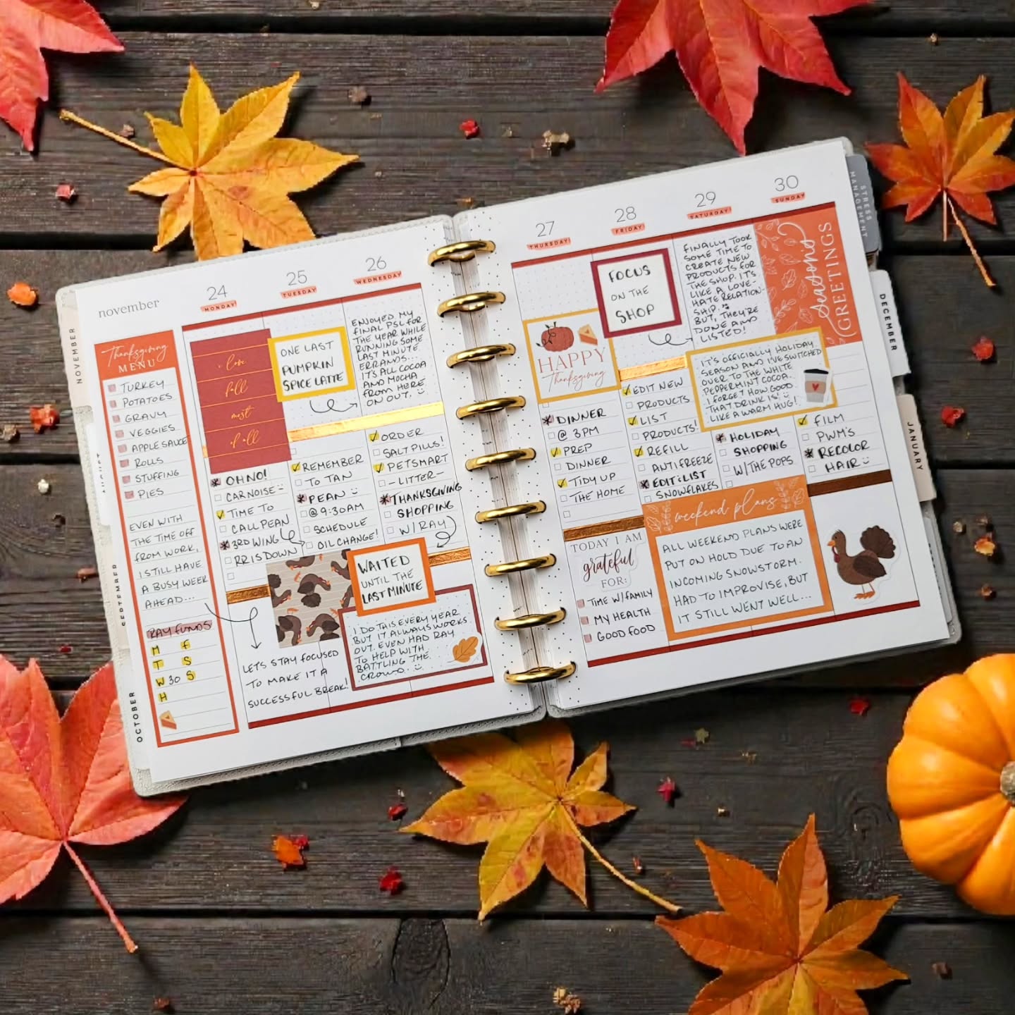 It was not the Thanksgiving week that I had planned for, but we made the best of it.
.
In need of some box stickers for your planner layouts? Check out my etsy shop... download, print, and cut in a variety of colors!
.
#afterthepen #plannerspread #weeklyspread #plannercommunity #planwithme #plannerlove #ilovemyhappyplanner #happyplanning #thehappyplanner #iamahappyplanner #planneraddict #stickeraddict #plannerobsessed #plannerlife #planahappylife #planyourweek #plannernerds #plannerstickers #happyplannerinspiration #checklistlayout #fallstickers #fallplannerlayout #fallplannerspread