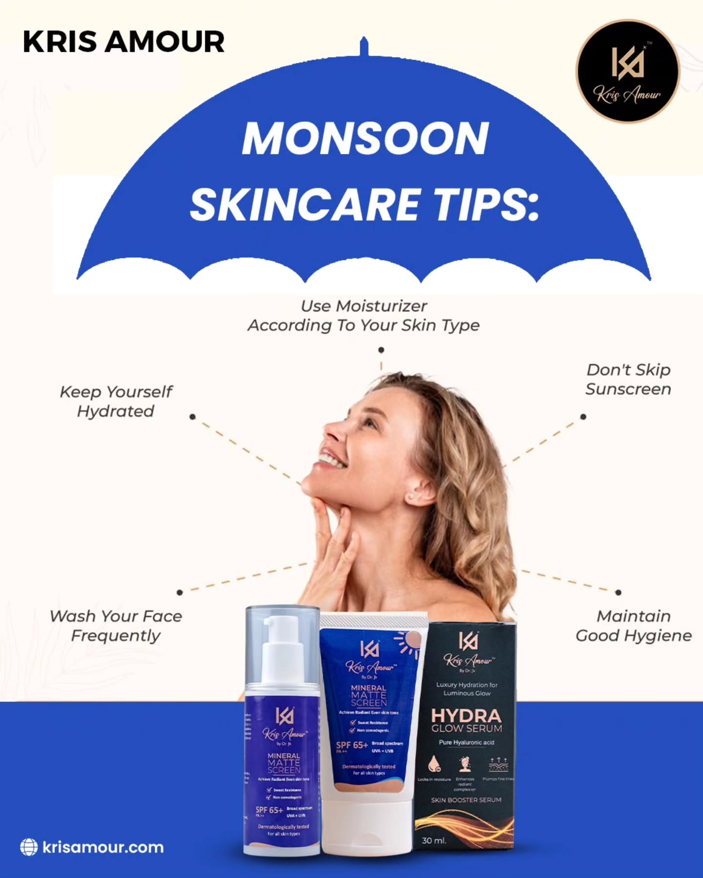 🔥 Monsoon = Skincare Emergency!
Breakouts, dullness & oily skin ruining your glow?
It’s time for a Skin Transformation with Kris Amour! 💙✨
💥 LIMITED TIME MONSOON SALE IS LIVE!
Get Hydra Glow Serum + SPF 65+ Mineral Matte Sunscreen —
Perfect Duo for Clear, Smooth & Radiant Skin! 😍
✨ Why Everyone is Switching to Kris Amour
✔ Controls acne & oiliness
✔ Gives instant glow & long-lasting hydration
✔ Lightweight & non-sticky
✔ Dermat tested & suitable for all skin types
📦 Fast Delivery | Safe Packaging
🎁 Special Monsoon Offer
Buy 2 & Get Flat 10% OFF + FREE Skin Consultation!
👇 Tap “DM” or Click Call Now to Book Your Offer Before It's Gone!
✨ Your Glow Season Starts Today!
Best Mineral Sunscreen for all Skin Types
#KrisAmour #MonsoonSale #SkincareSaleIndia HydraGlowSerum SPF65Sunscreen SkincareTamilNadu TiruchendurBeauty ThoothukudiSkinCare TirunelveliSkinCare TrendingBeauty BeautySale SkinCareProductsIndia ViralSkincare GlowingSkinJourney MonsoonSkincareSale HighCTRContent OfferAlert