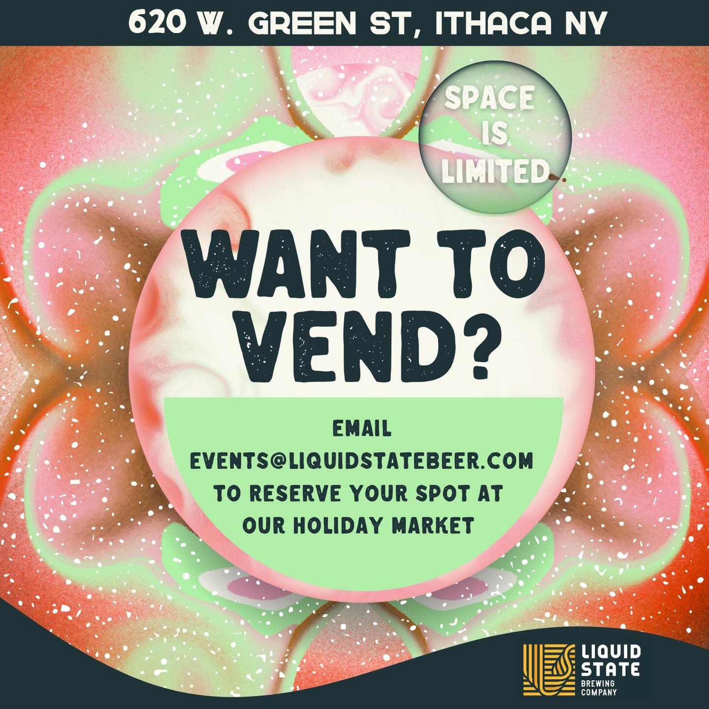 We’re gearing up for our third annual holiday market and calling all local vendors! 🎄
Join us Sunday, December 14 from 2pm - 5pm for an afternoon of cozy holiday vibes, traditional music by Six Mile Craic, and free entry for the community!
Reach out and reserve your spot! 🍻
#liquidstatebeer #ithaca #ithacany #holidaymarket #craftbeer #craftseason #holiday #vendors #localbusiness #localart #localmusic #thinknydrinkny