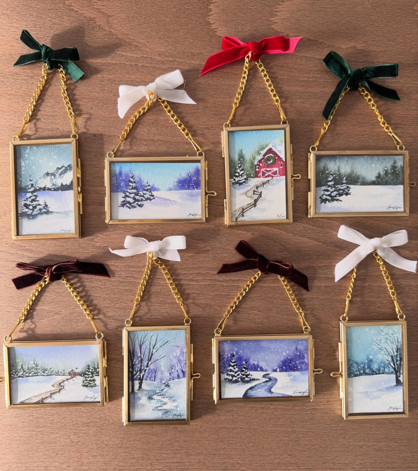 So much fun making these mini paintings! I really hope you’re enjoying my 12 days of mini holiday landscape tutorials on YouTube! If you’ve missed it, take a look at my channel and join the fun! No registration or sign up, just watch the videos at your own pace and follow along! Happy painting!