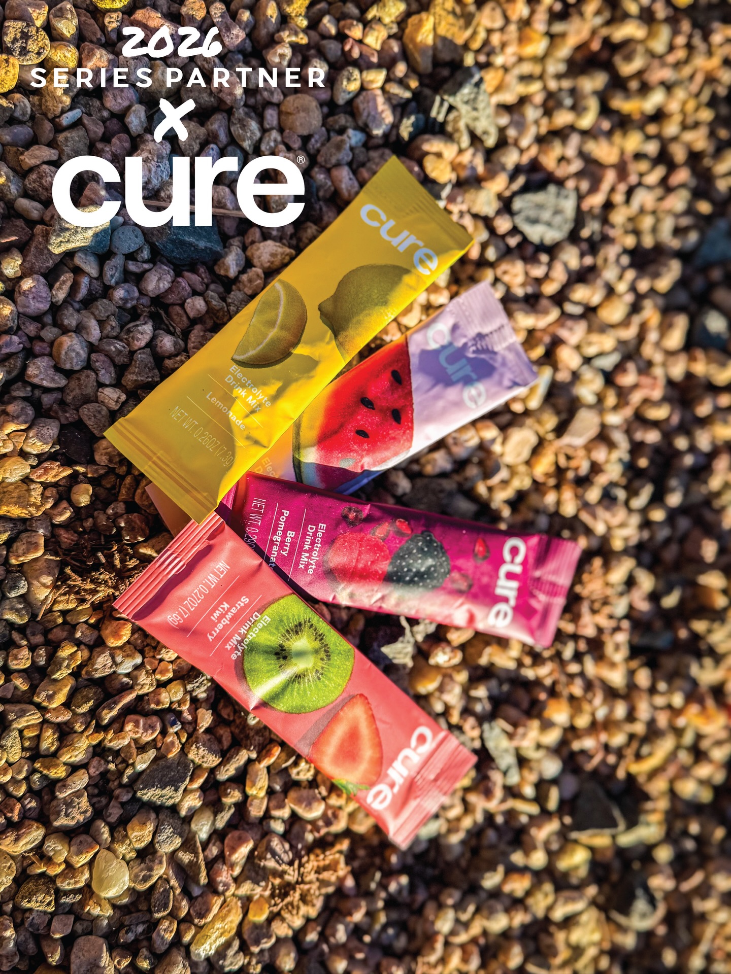 Let’s WELCOME our NEW Series Partner for your 2026 San Diego 50 & Trail Runs @cure Cure Hydration wants to keep you feeling great on those runs or recovery days, so they are giving all of our runners a free sample pack to try. Be sure to snag yours at your Elevated Finish Line Experience.