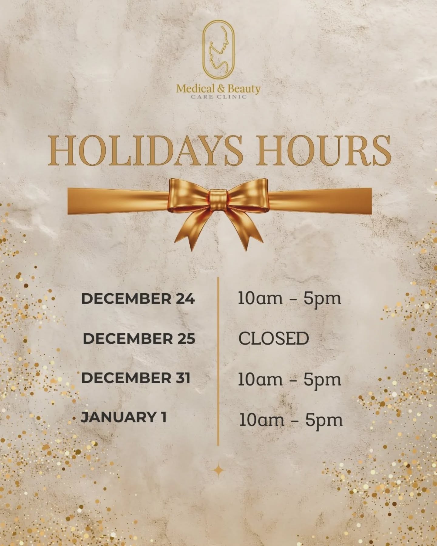 The holidays are here, but your self-care doesnโt take a break โจ๐
๐ Book today: www.medicalbeautycareclinic.com Check our holiday hours and book your appointment today to stay glowing and healthy.
๐ Oak Brook, IL
๐ 224-407-2140
๐ https://linktr.ee/medicalandbeauty
#MedicalBeautyCareClinic #ContinuousGrowth #HealthcareExcellence #HolidayHours #SelfCareSeason